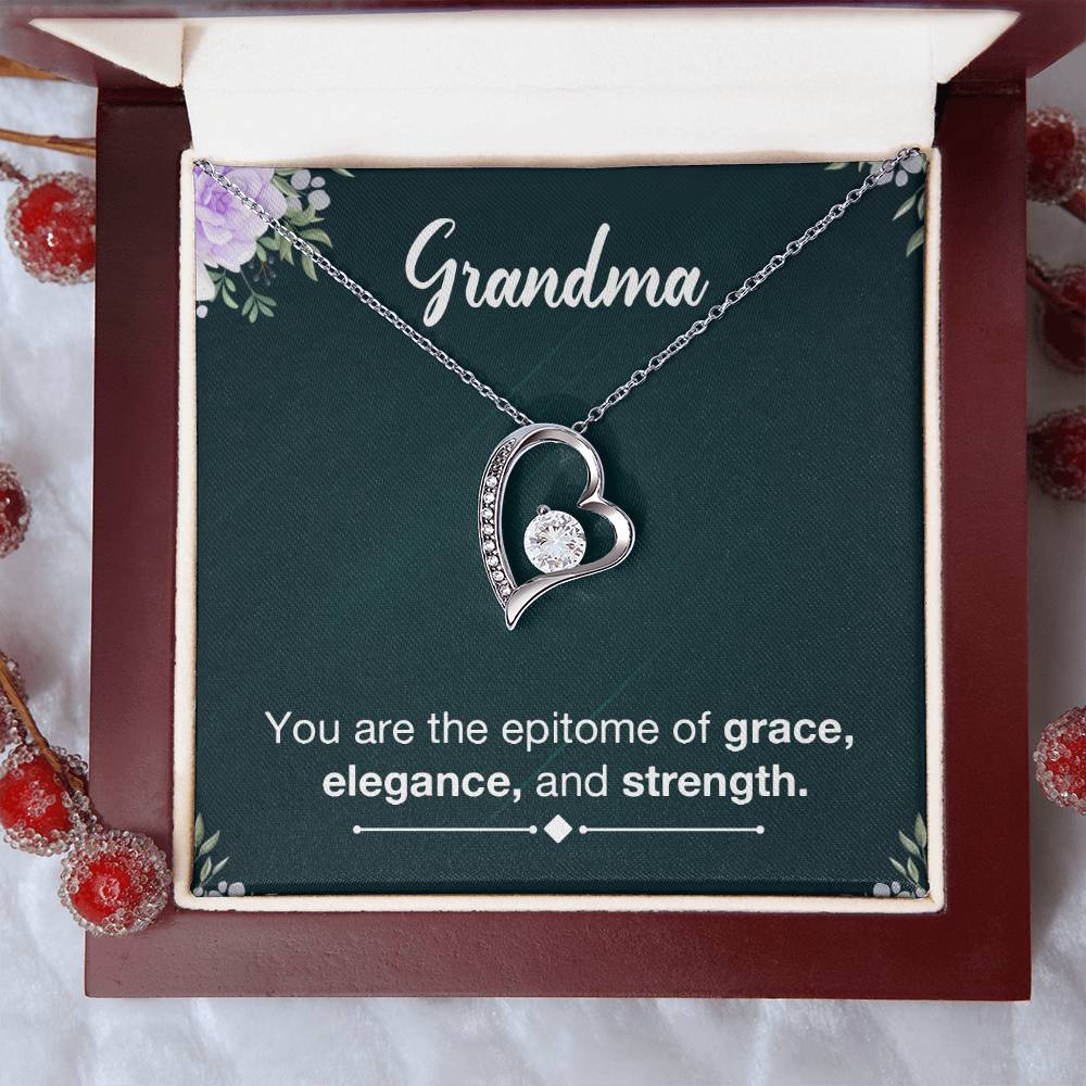 Beautiful Heart Necklace for Grandma - Thoughtful Gift from Grandkids - Perfect for Birthdays, Mother's Day & Family Celebrations