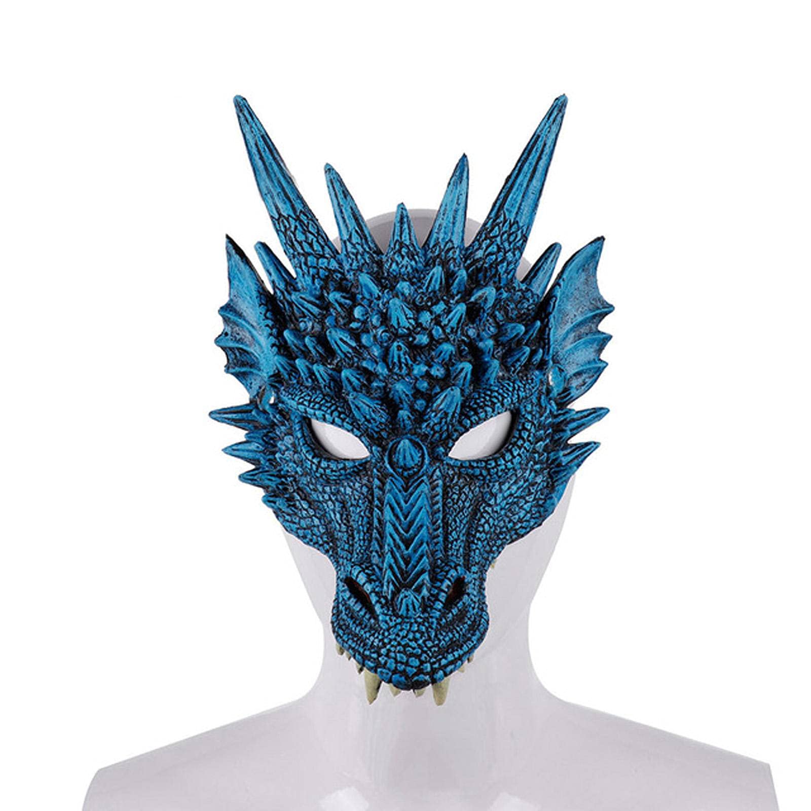 Scary Bunny Mask & Dragon Mask - 3D Realistic Furry Animal Head Cover for Halloween, Costume Party, Cosplay, Carnival, Masquerade Ball - Perfect for Halloween Decorations & Spooky Themed Events