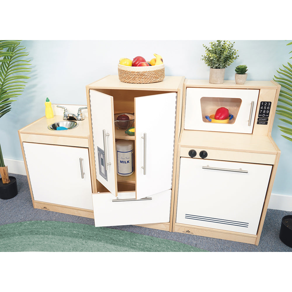 Modern White Refrigerator - Energy Efficient, Spacious Design for Kitchen & Home - Perfect for Food Storage, Meal Prep & Entertaining