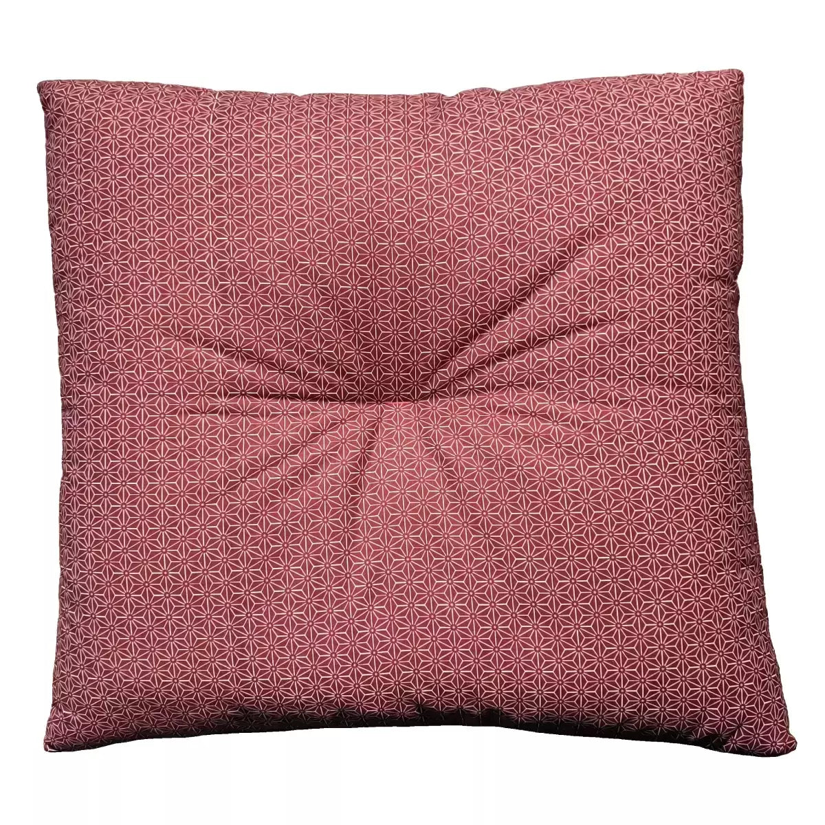 Ikeura Asanoha Zabuton - Traditional Japanese Floor Cushion 55x59cm - Meditation, Yoga & Tatami Mat Seating Accessory