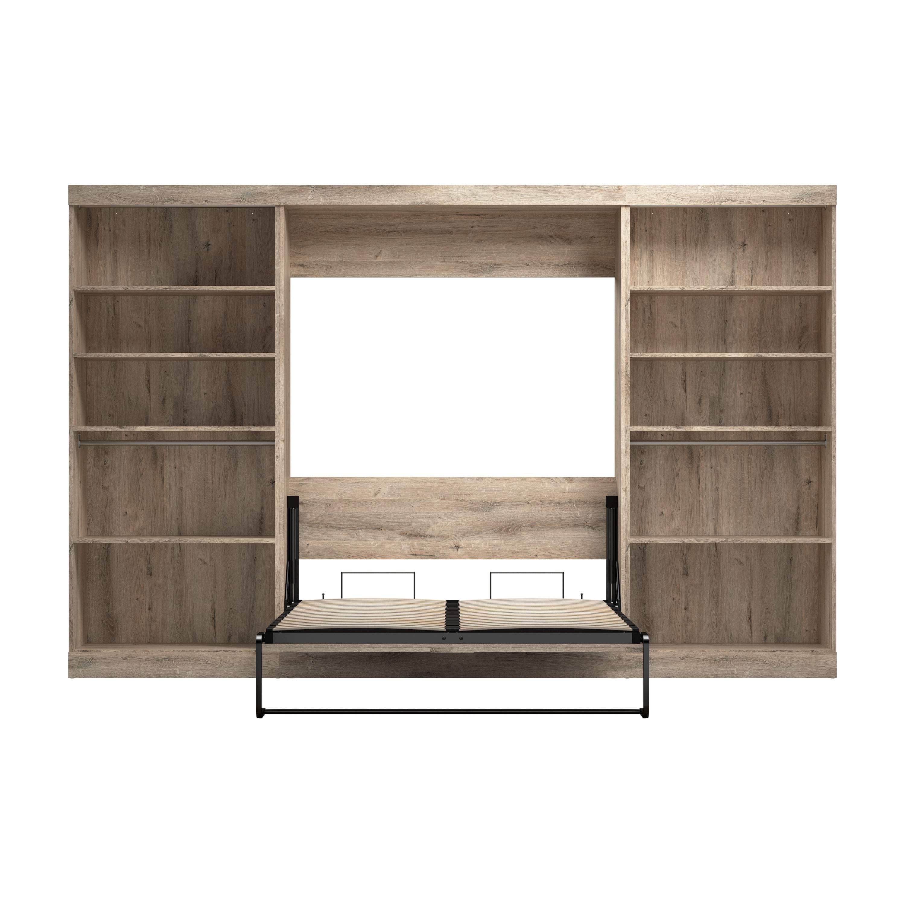 Pur Full Murphy Wall Bed with 2 Storage Units (131