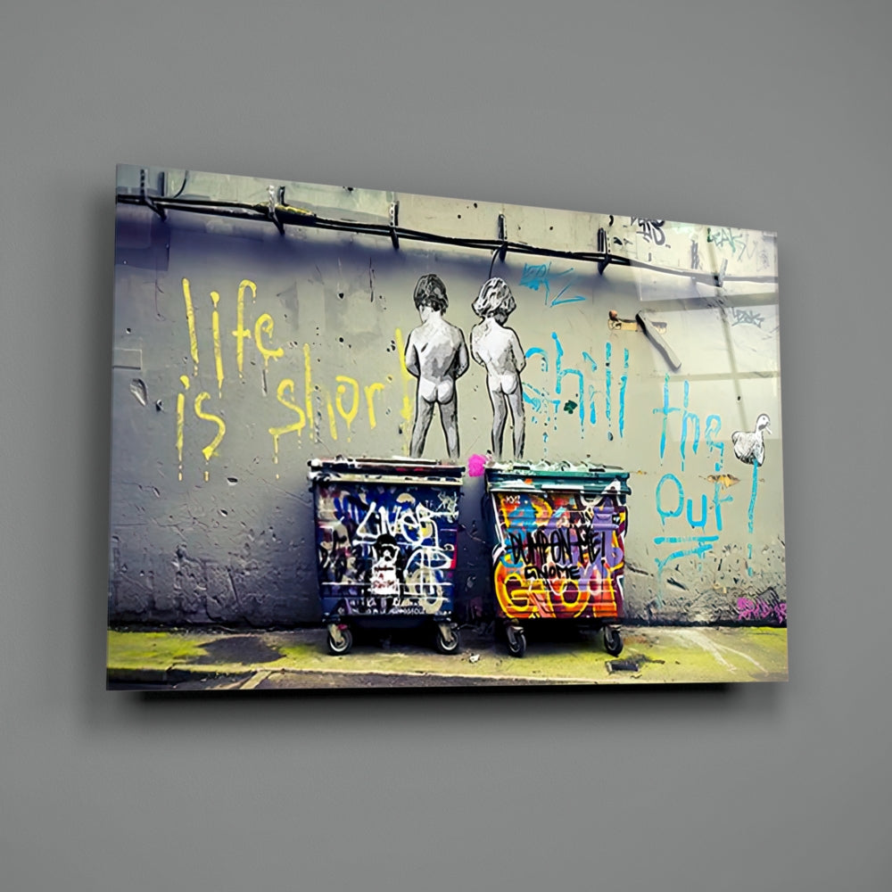 Life Is Short - Motivational Quote Wall Art for Home & Office Decor - Perfect for Living Room, Bedroom, or Workspace Inspiration
