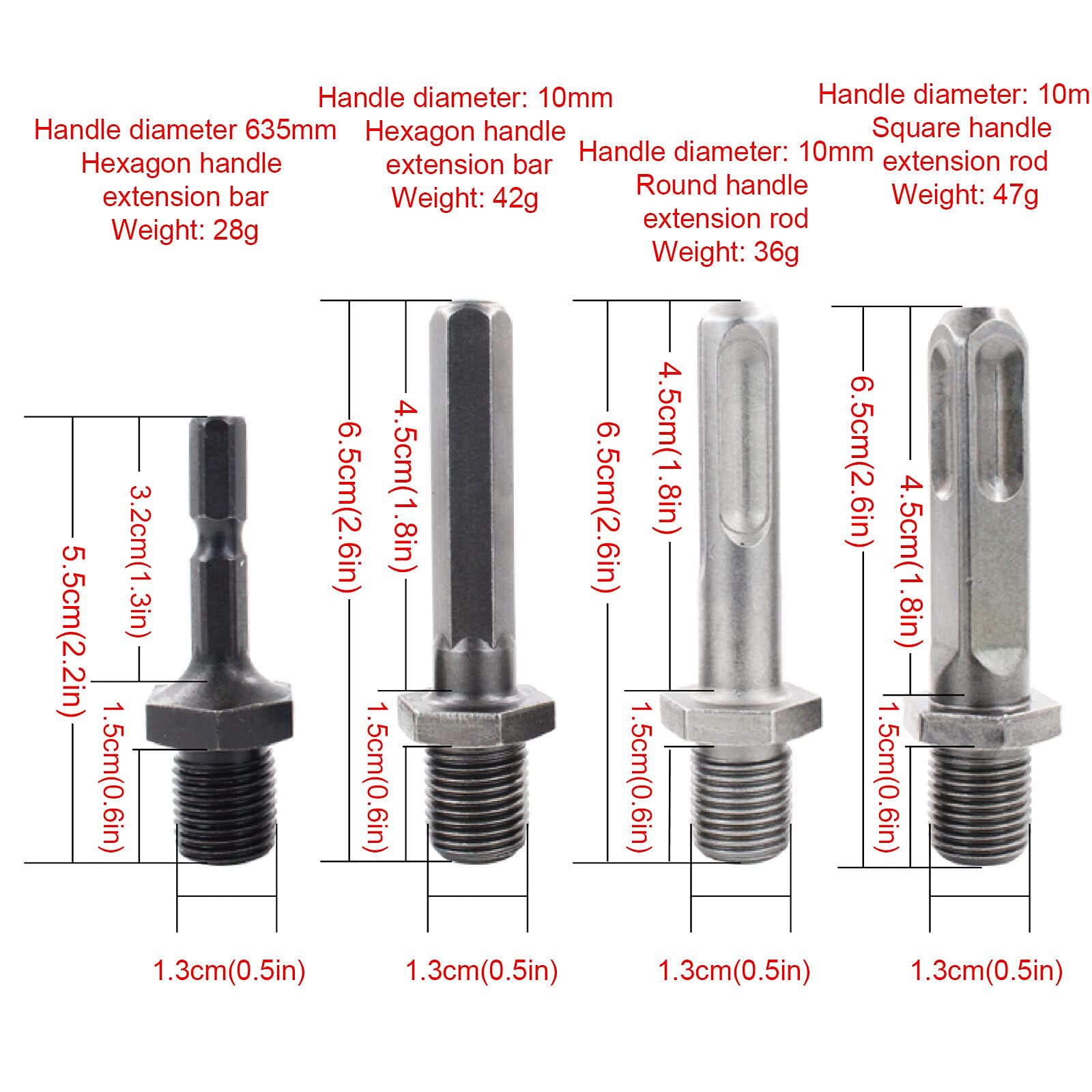 Hexagonal Handle Log Splitter Drill Bits 32MM 42MM - Durable Black Firlar Wood Replacement Parts for Household Wood Splitting Tools (Color: A1) - Perfect for Firewood Processing, DIY Projects & Home Maintenance