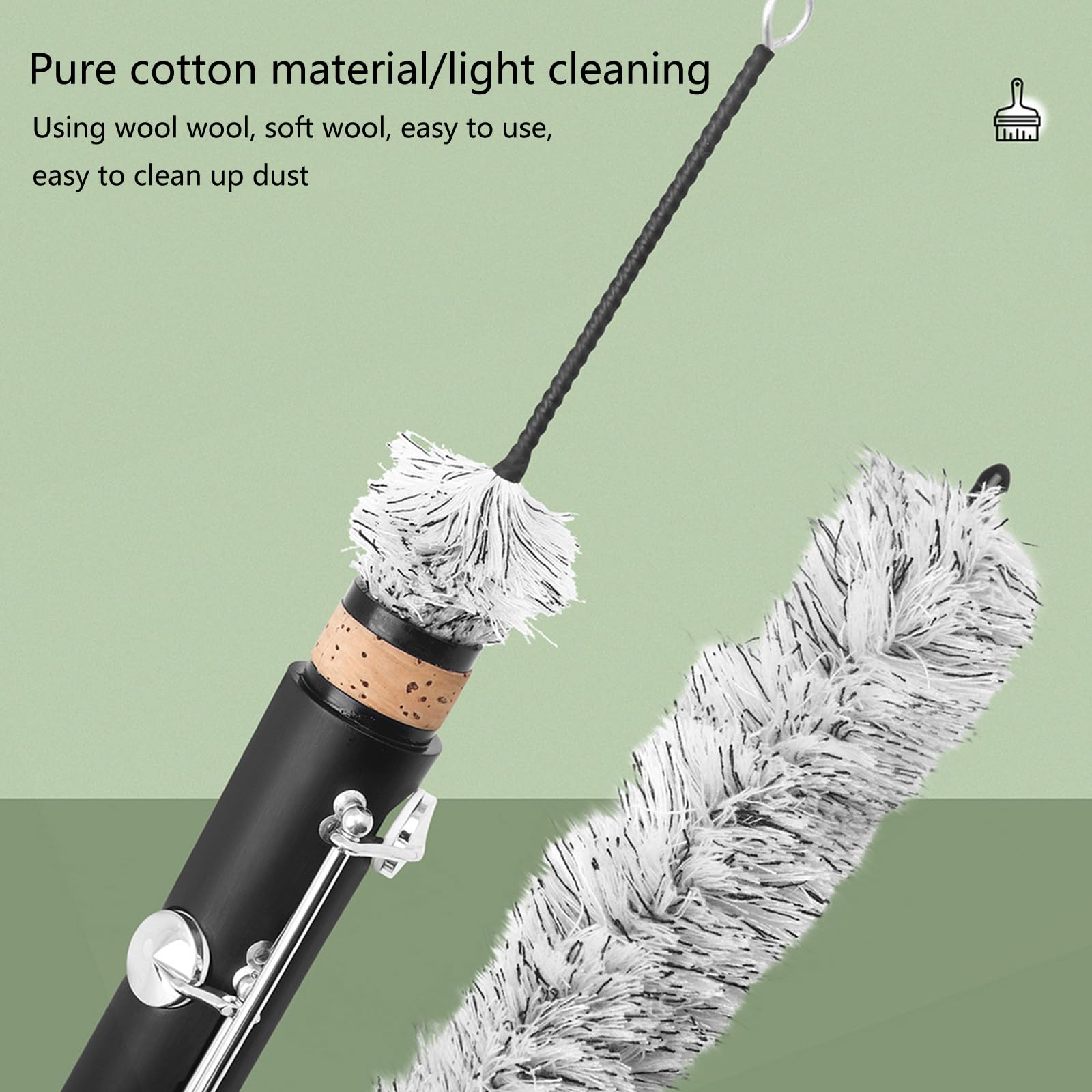 Professional Clarinet Cleaning Brush & Swab Kit for Musicians