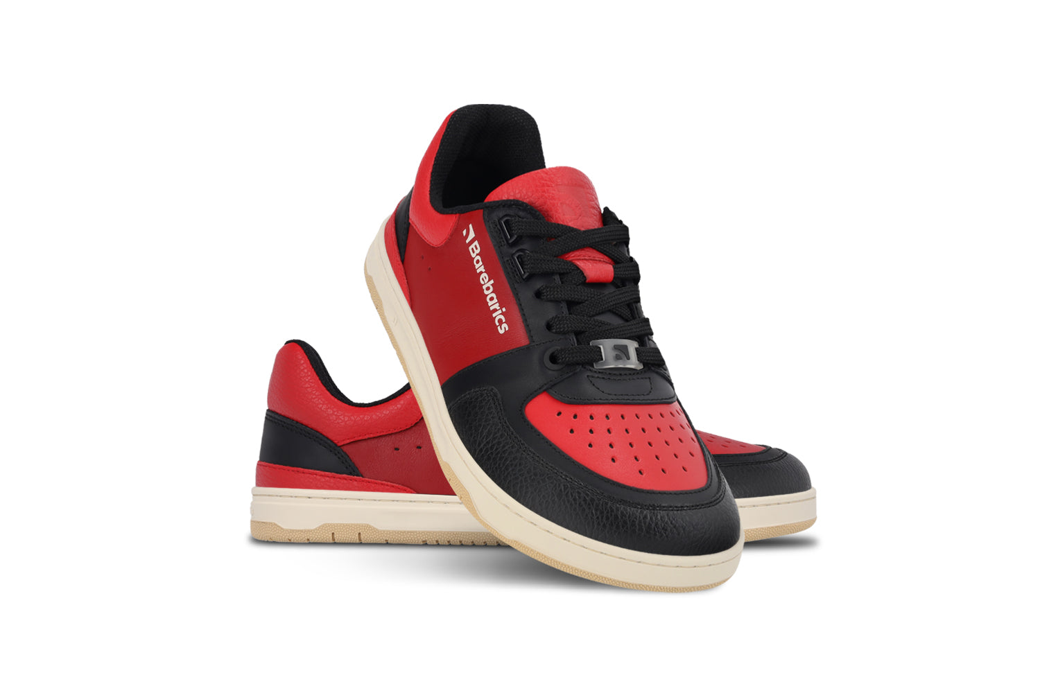 Barefoot Sneakers for Men & Women - Barebarics Wave Black & Red Minimalist Shoes | Lightweight & Flexible for Running, Walking & Gym Workouts