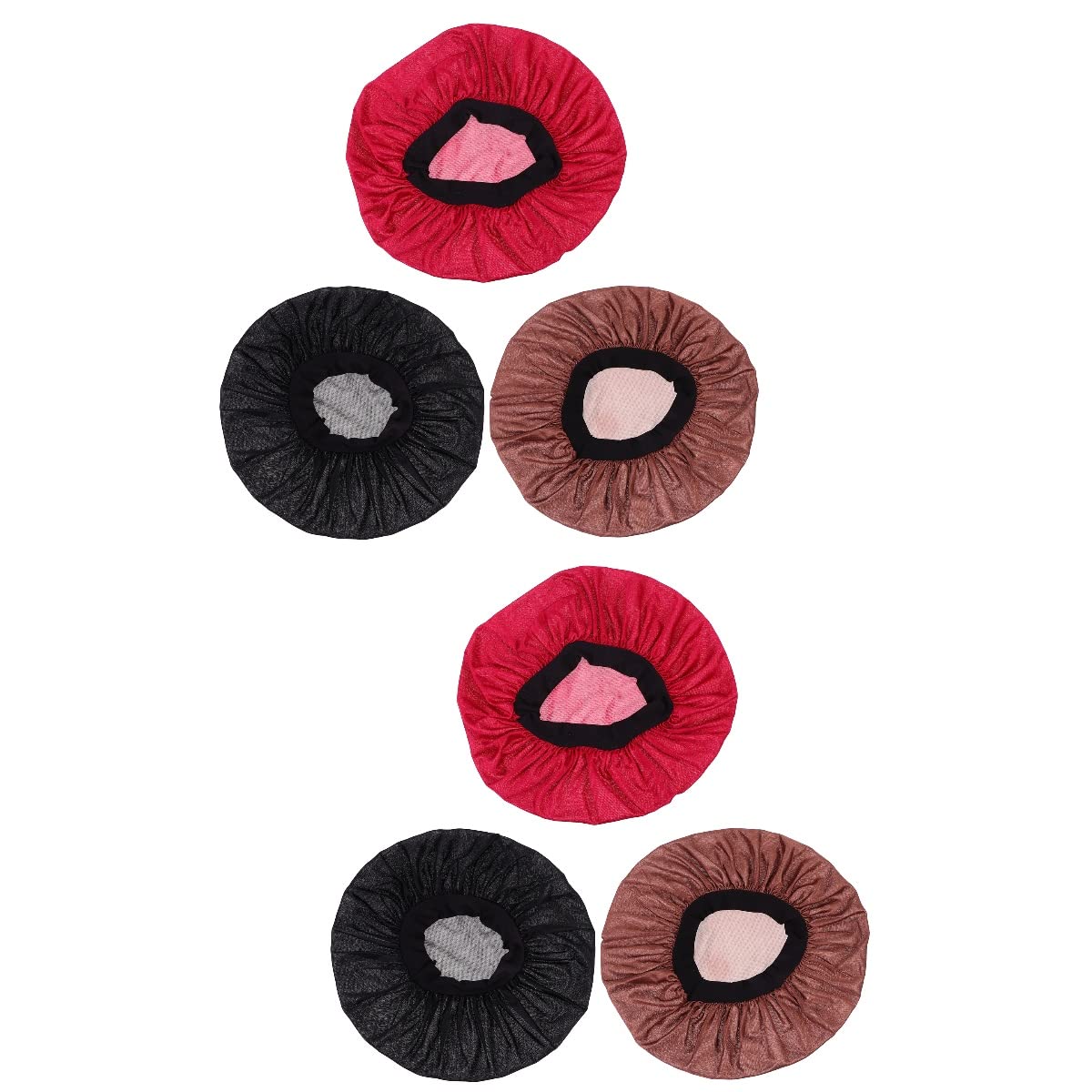 6 Pcs Satin Silk Sleep Cap for Women - XXL Shower Hat, Hair Protective Turban, Headband & Scarf for Long Hair - Perfect for Showering, Sleeping & Styling