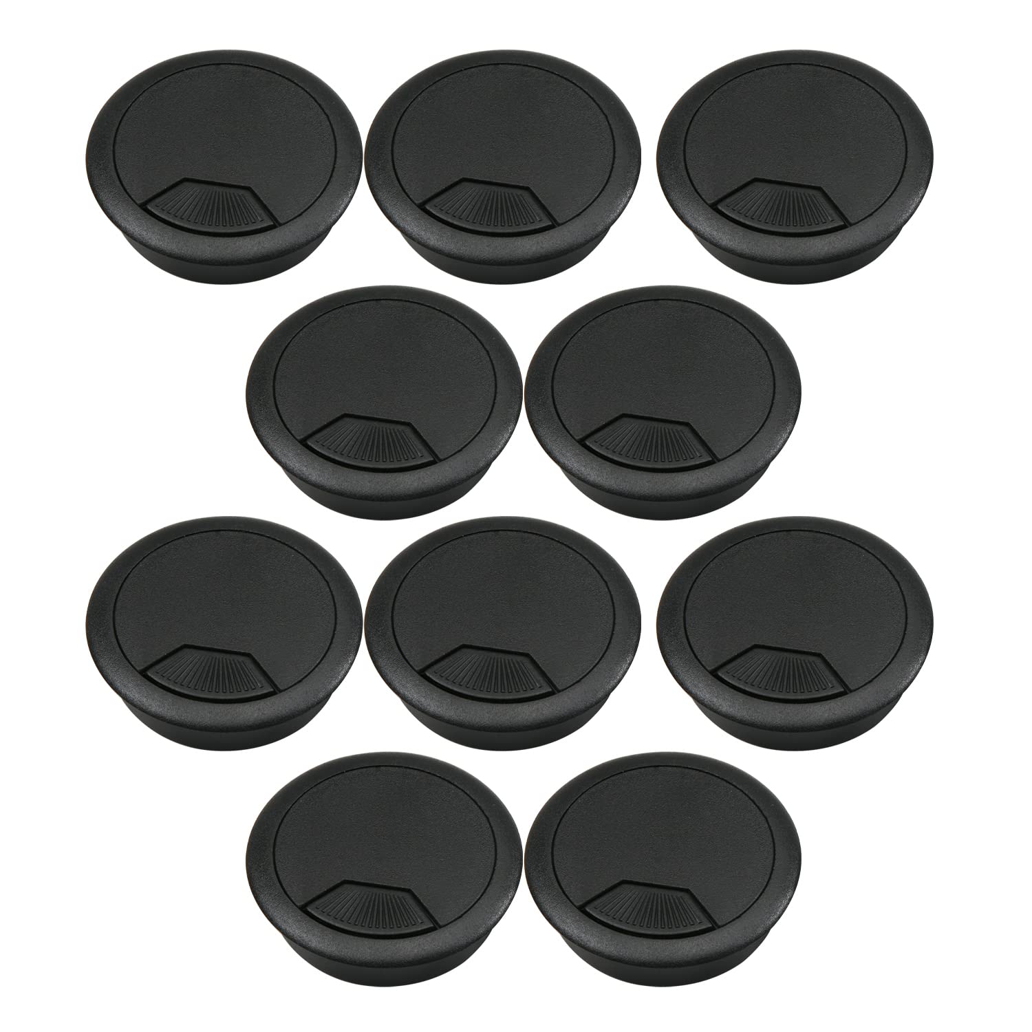 20PCS 2 Inch/50mm Plastic Desk Grommet Cable Hole Cover - Wire Organizer Caps for PC Computer Desk, Hide Office Cords - Perfect for Cable Management in Home Office & Workspace