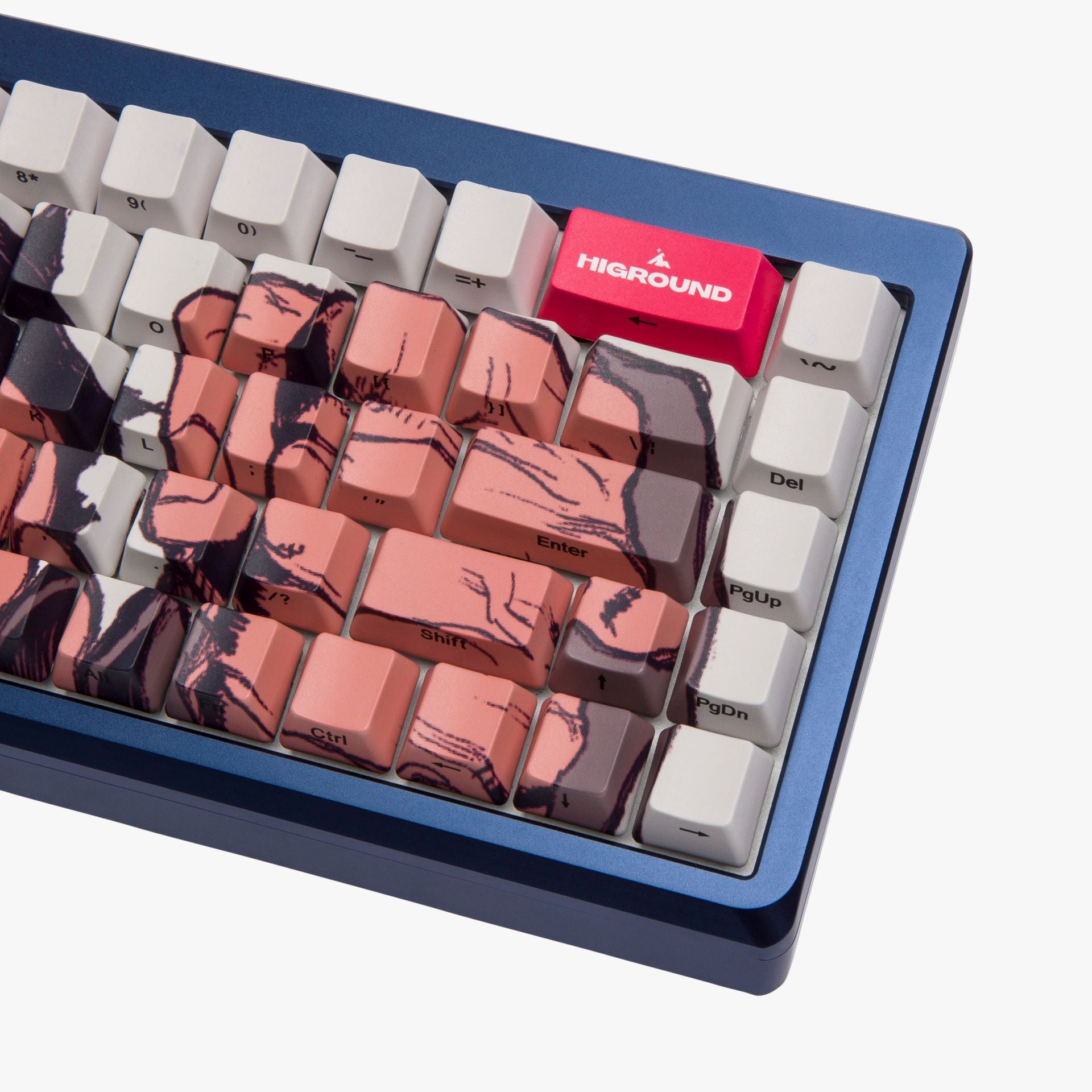 SF x HG 68 Keycap Set - Akuma Themed Mechanical Keyboard Keycaps for Gaming & Typing - Perfect for Custom Keyboards, Esports, and Office Work