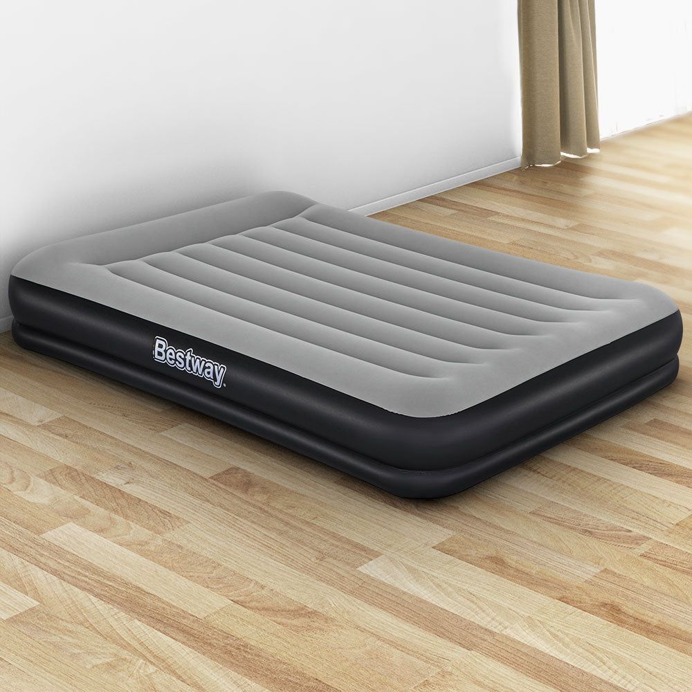Bestway Premium Inflatable Air Mattress with Built-in Pump - Queen Size for Camping, Guest Bed & Home Comfort
