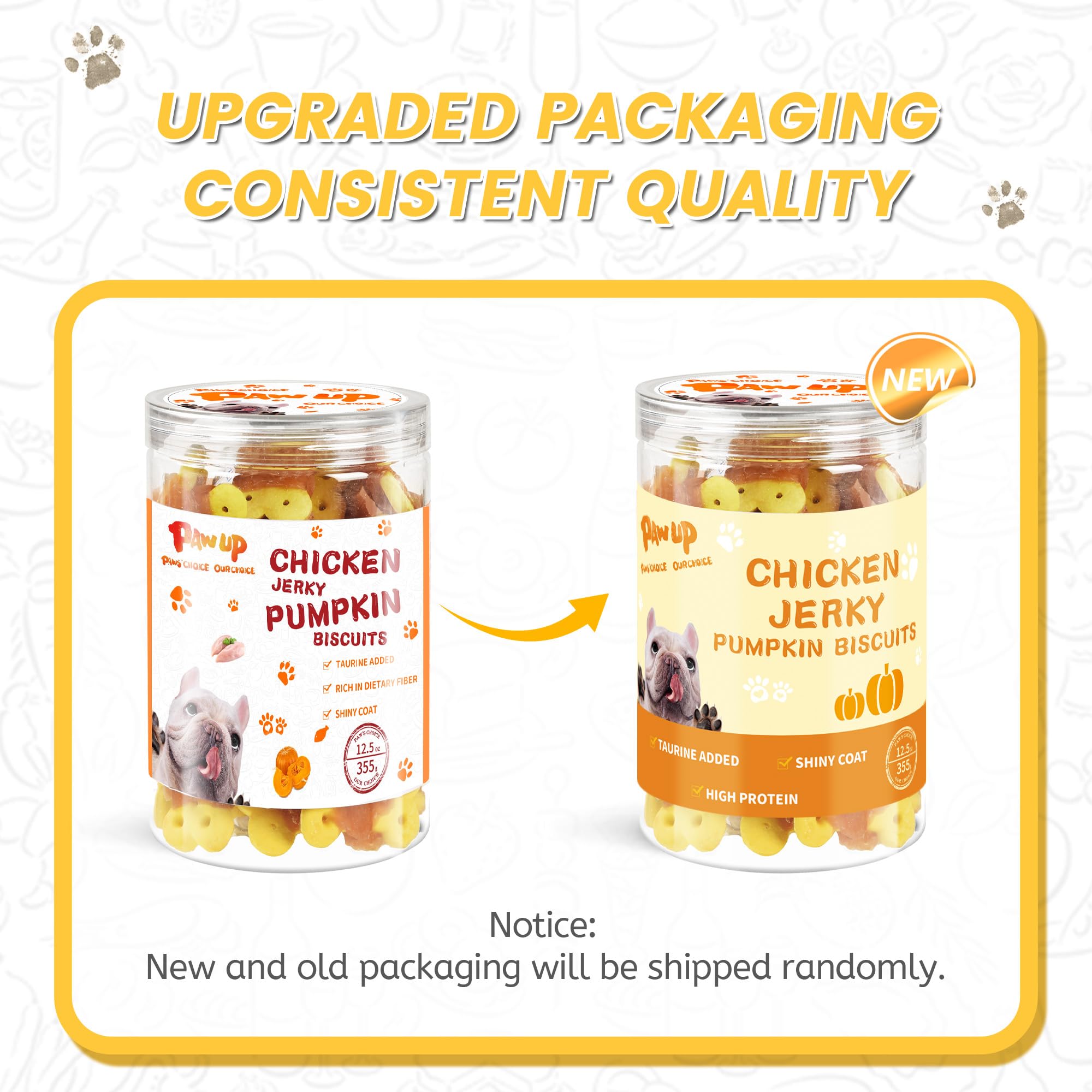 Healthy Chicken Wrapped Pumpkin Dog Treats - Grain Free, Low Fat Training Snacks with Taurine - 12.5 oz for Small & Large Dogs - Perfect for Obedience Training & Rewarding Good Behavior