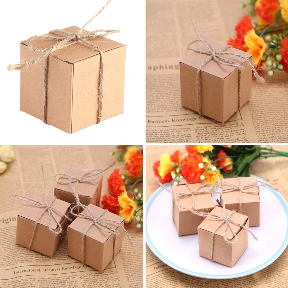 Kraft Paper Gift Box for Wedding Favors & Bridesmaids Proposals - Party & Special Occasions