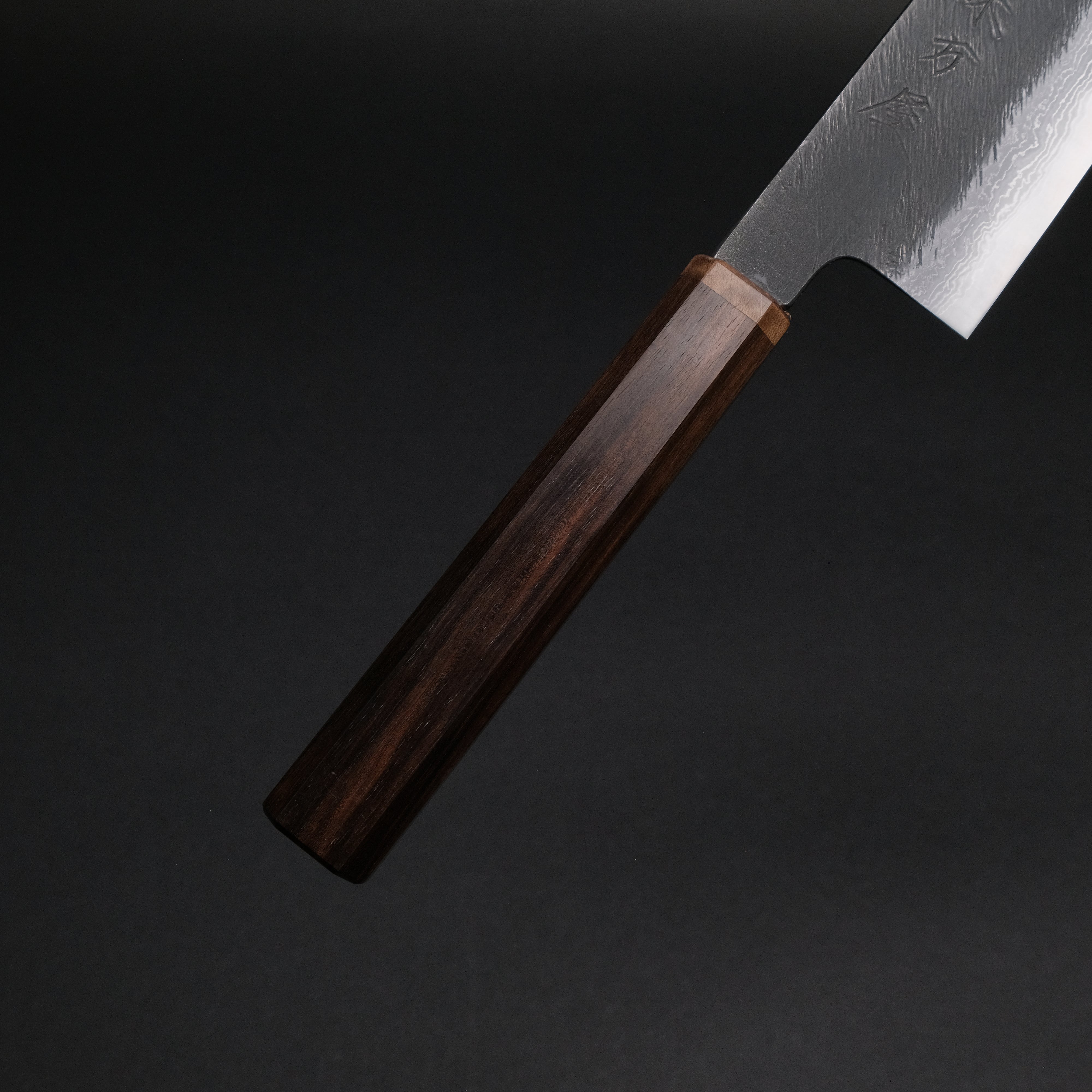 Premium Ajikataya White #2 Matsuba Damascus Gyuto 240mm Chef Knife - Ebony & Stabilized Wood Handle (#08) - Perfect for Sushi, Meat Slicing & Professional Kitchen Use