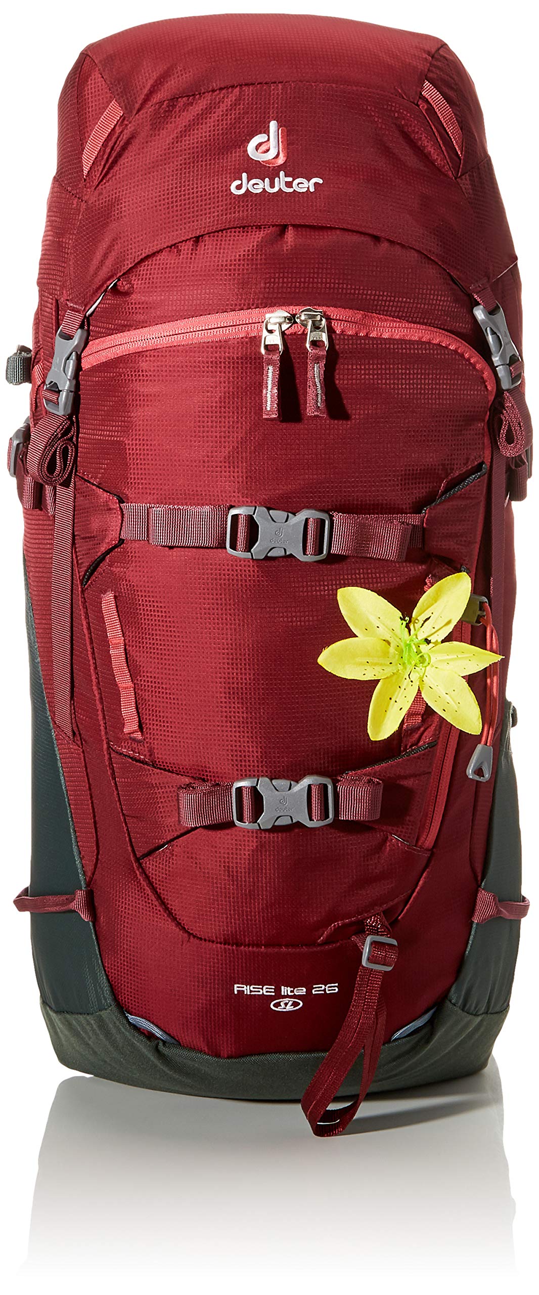 Deuter Rise Lite 26 SL Backpack for Women - Lightweight Hiking Daypack with Ventilation System, Maroon/Ivy Color - Perfect for Outdoor Adventures, Travel & Daily Commute