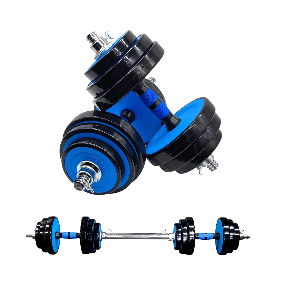 2-in-1 Adjustable 44LB Dumbbell Set with Connecting Rod - Home Gym Equipment for Men & Women - Perfect for Strength Training, Weight Lifting & Full Body Workouts