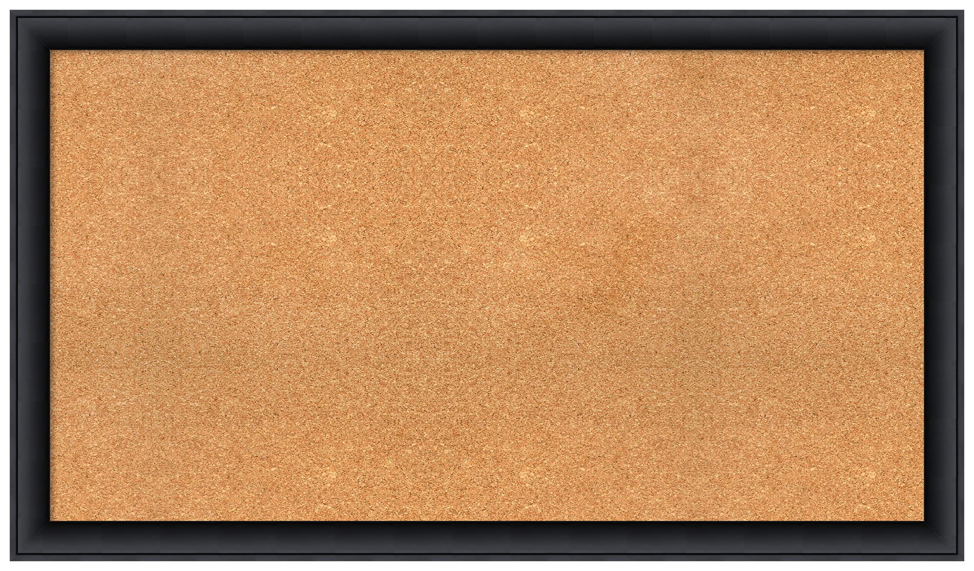 Natural Custom Cork Bulletin Board 47x27 Inches - Nero Black Wood Frame - Pin Board for Office, Home & Classroom - Oversized Organization Board for Notes, Photos & Memos
