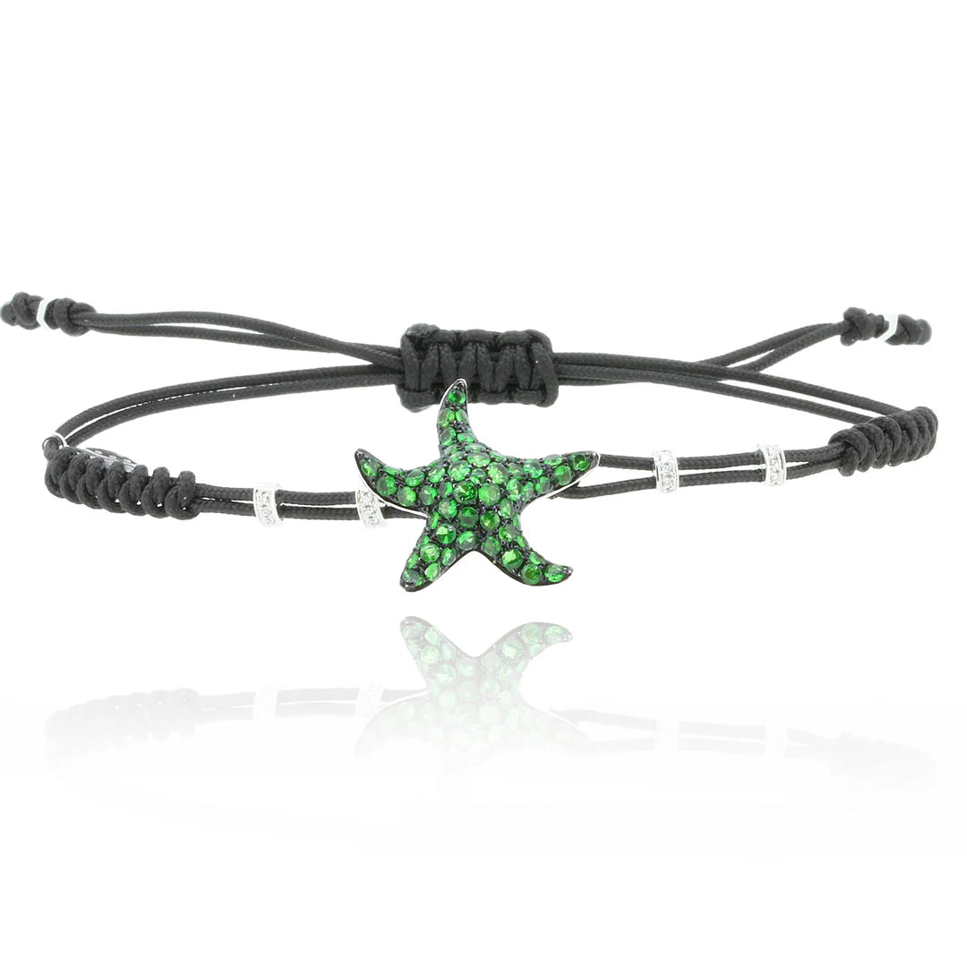 Pippo Perez Green Star Charm Bracelet - Elegant & Trendy Jewelry for Women - Perfect for Parties, Gifts & Everyday Wear