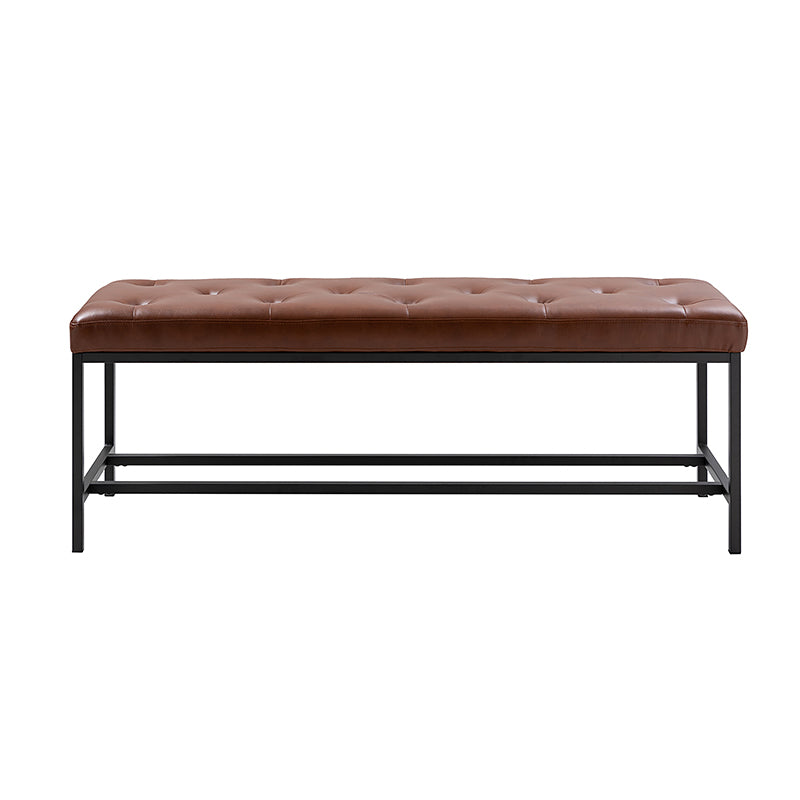 Johannes Upholstered Bench - Stylish Storage Ottoman with Tufted Cushion, Modern Entryway Bench for Bedroom, Living Room & Hallway - Perfect for Seating, Storage & Home Decor
