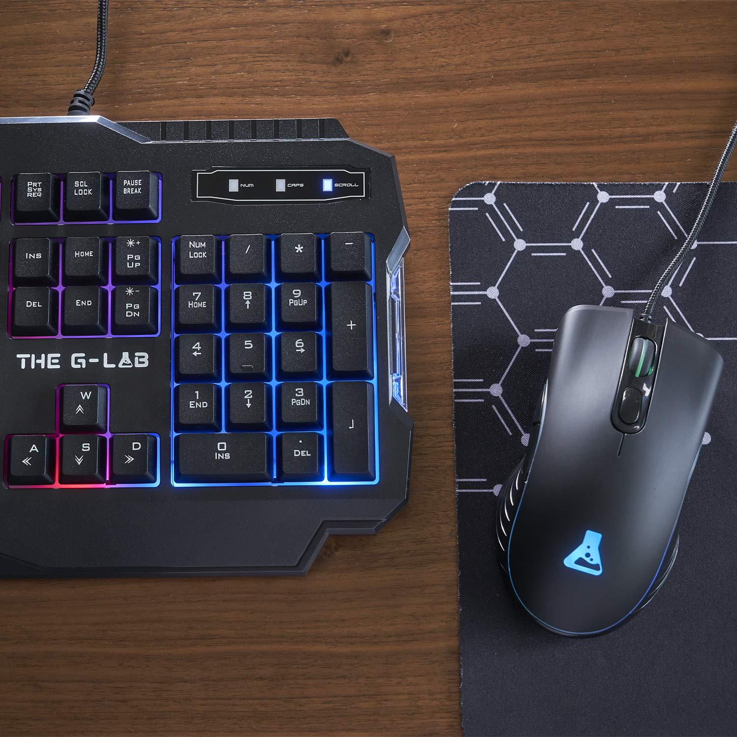 G-LAB Combo ARGON E 4-in-1 Gaming Bundle - Backlit Italian Gaming Keyboard, 3200 DPI Gaming Mouse, Gaming Headset, Anti-Slip Mouse Pad - Compatible with PC, Mac, PS4, PS5, Xbox - Perfect for Esports, Streaming & Professional Gaming