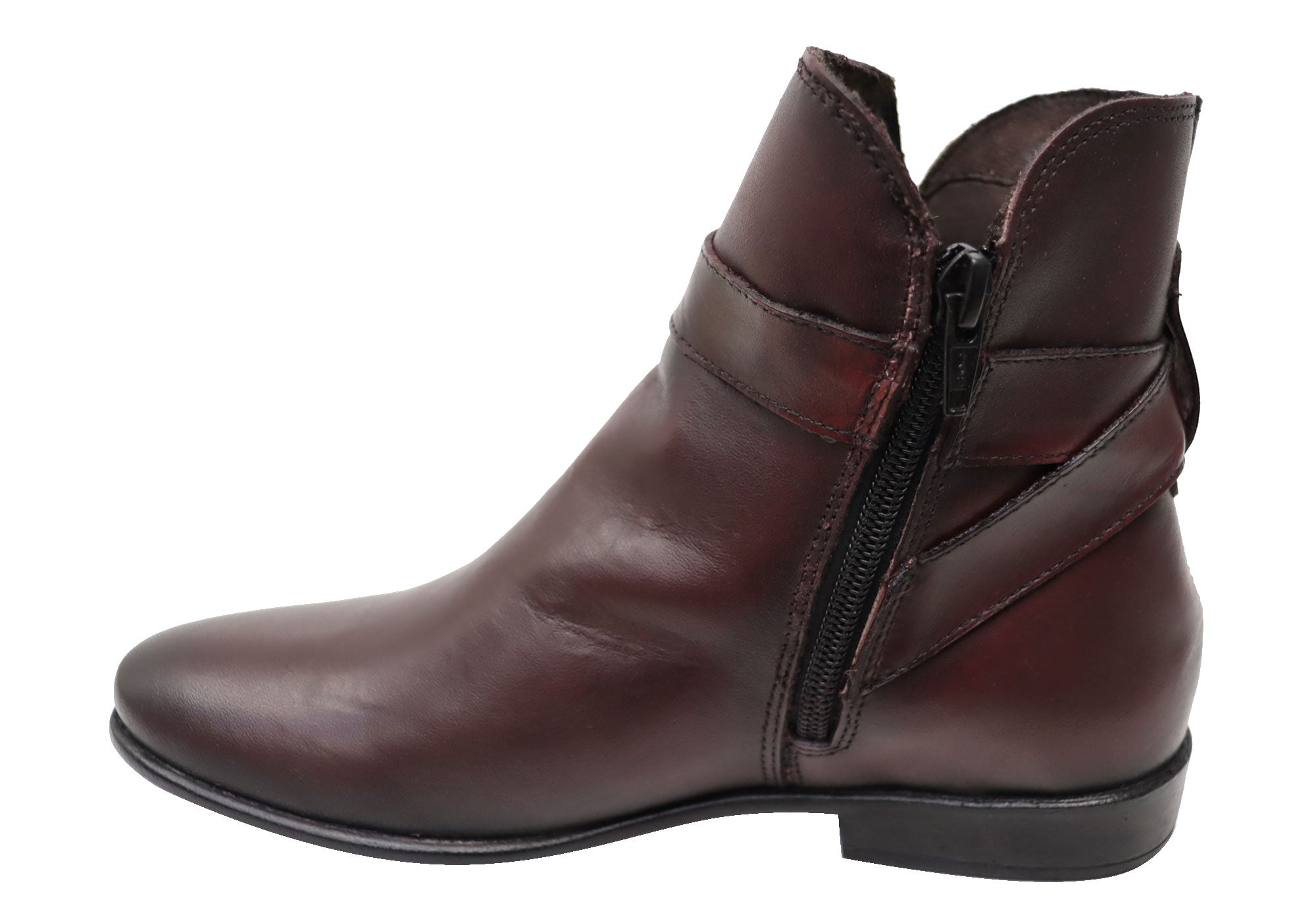 Perlatto Women's Comfortable Leather Ankle Boots - Penny Style Made in Brazil - Perfect for Work, Casual Outfits & Fall Fashion