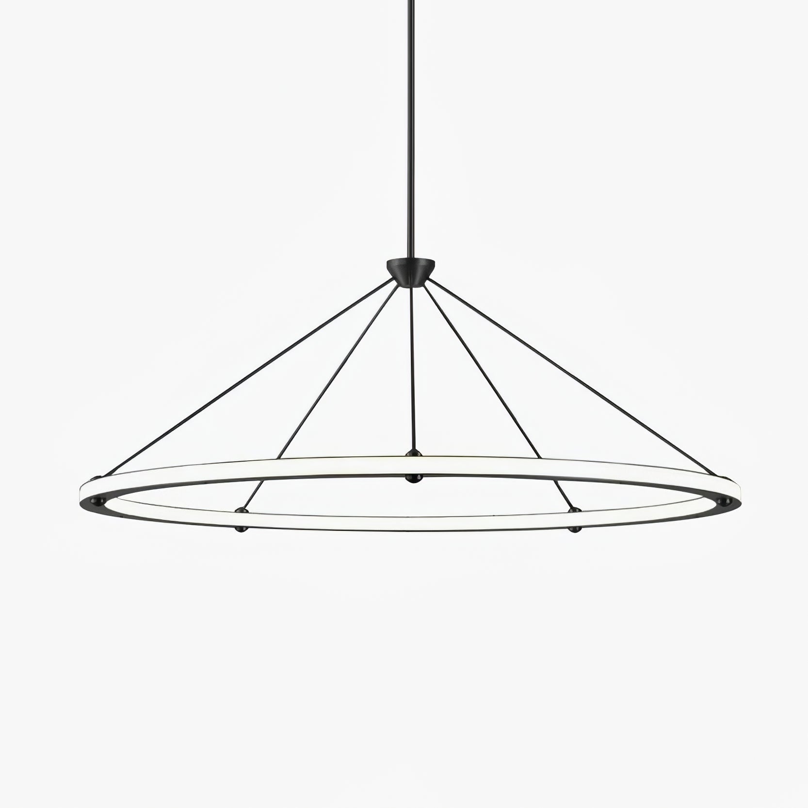 Elegant Cascading Ring Circle Pendant Light - Modern Chandelier for Dining Room, Bedroom, or Living Room Decor