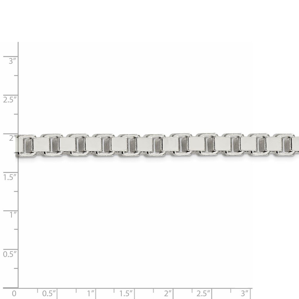 Sterling Silver 7mm Box Chain Necklace for Women & Men - Durable 925 Silver Jewelry Gift for Anniversary, Birthday & Valentine's Day - Elegant Everyday Wear & Special Occasions