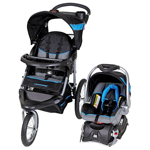 Baby Trend Expedition Jogger Travel System Stroller with Car Seat - Lightweight, Compact & Safe for Newborns to Toddlers | Perfect for Outdoor Walks, Jogging & Travel | Millennium Blue