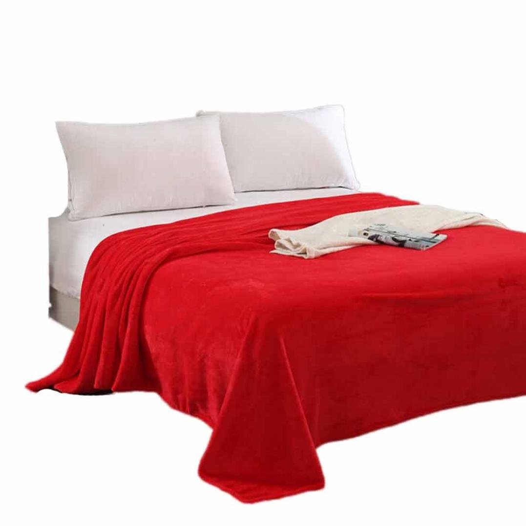 Super Soft Hmlai Flannel Fleece Blanket - Warm Solid Micro Plush Throw for Sofa, Bed & Couch | Cozy Home Decor, Winter Comfort & Gift Idea