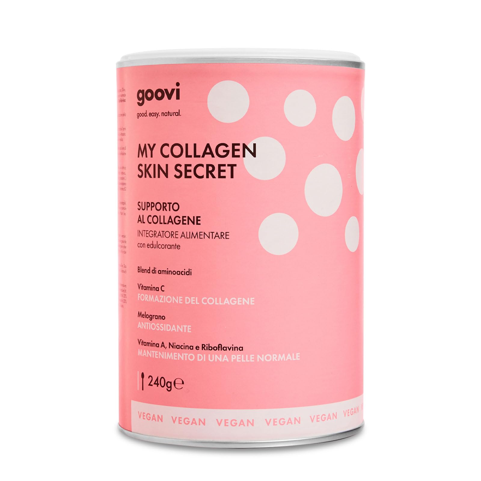 Goovi Collagen Supplement for Skin Health – Supports Collagen Formation & Maintains Normal Skin – 240g – Perfect for Anti-Aging & Daily Skincare Routine