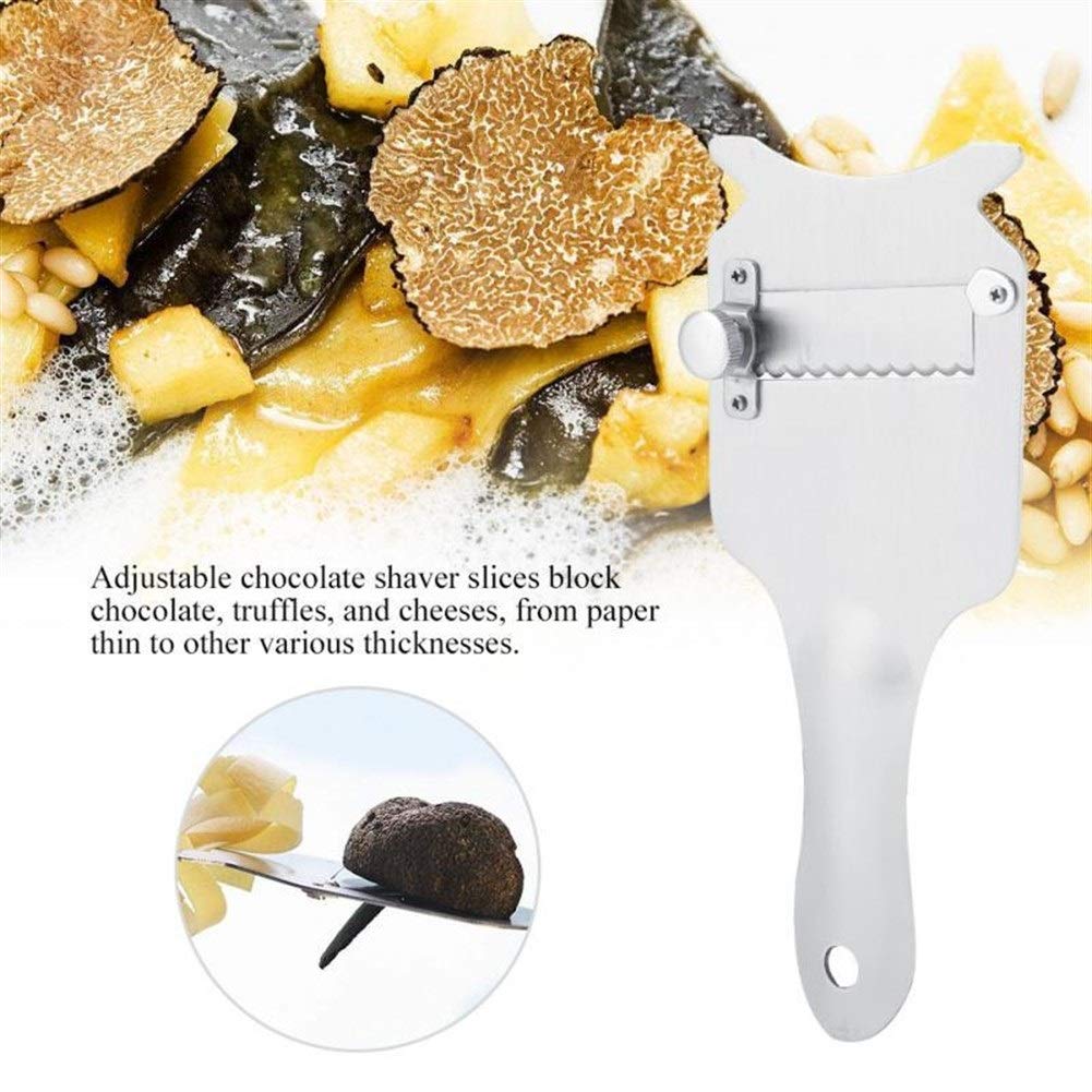 Premium Stainless Steel Truffle Cheese Slicer with Adjustable Blade - Professional Chocolate Shaver & Kitchen Gadget for Cheese Lovers - Perfect for Gourmet Cooking, Charcuterie Boards & Dessert Decorating