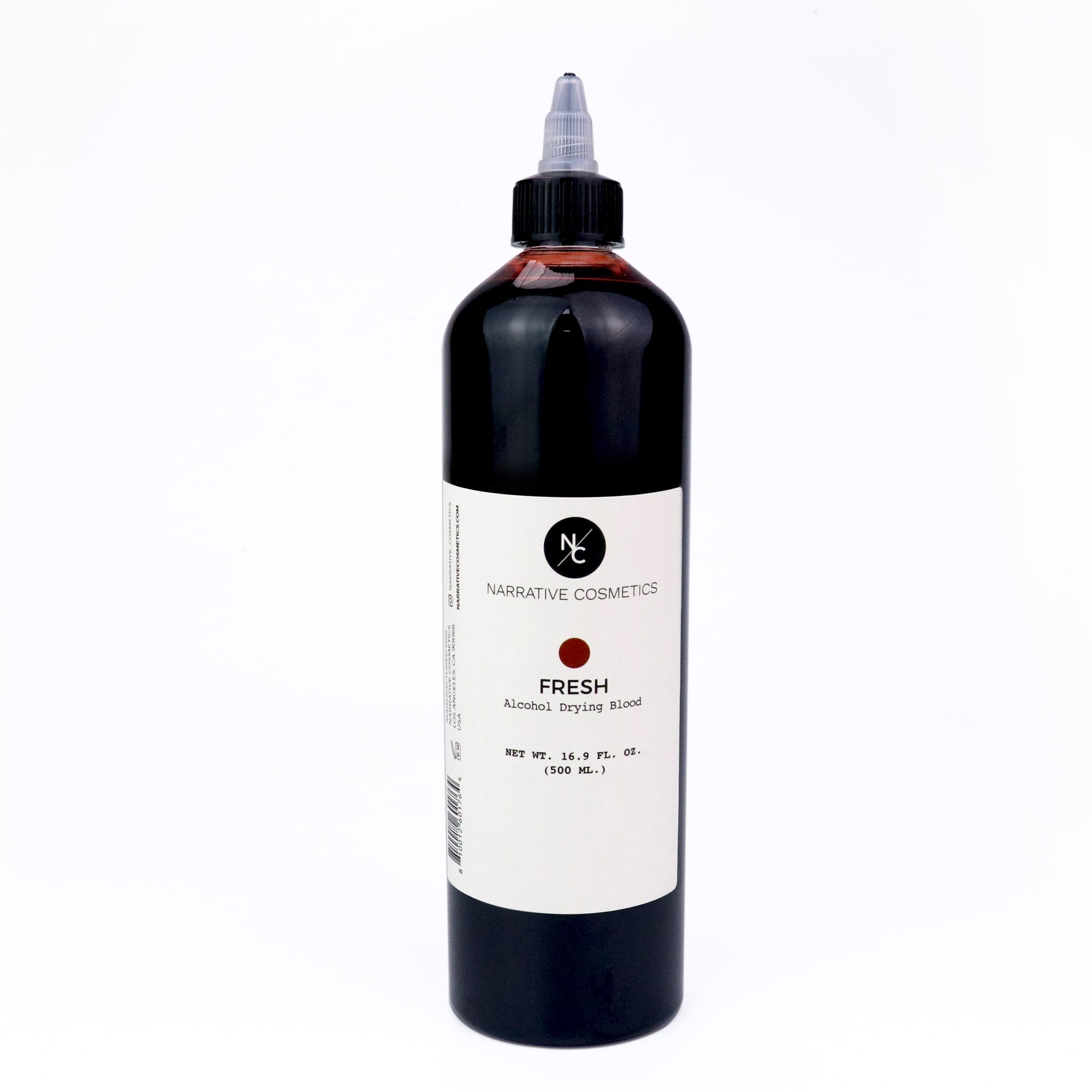 Ultra Realistic Alcohol Drying Blood - 16.9 fl.oz (500ml) Fake Blood for Halloween, Theater Makeup & Special Effects - Dries to Touch for Realistic Wounds & Scenes