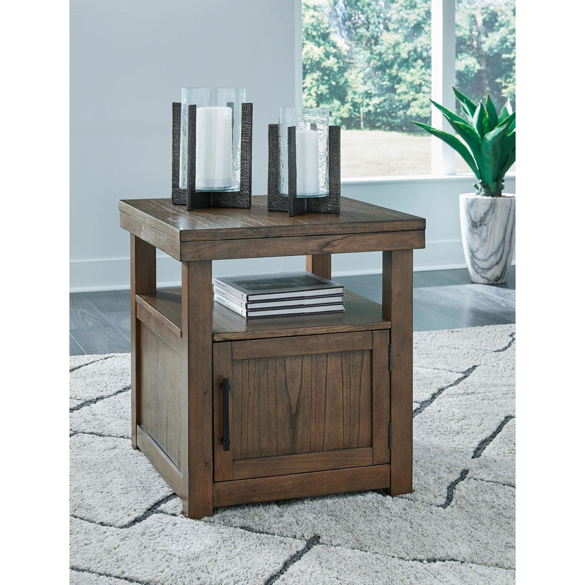 Boardernest Rectangle End Table - Modern Side Table for Living Room, Bedroom & Office - Perfect for Coffee, Books & Decor