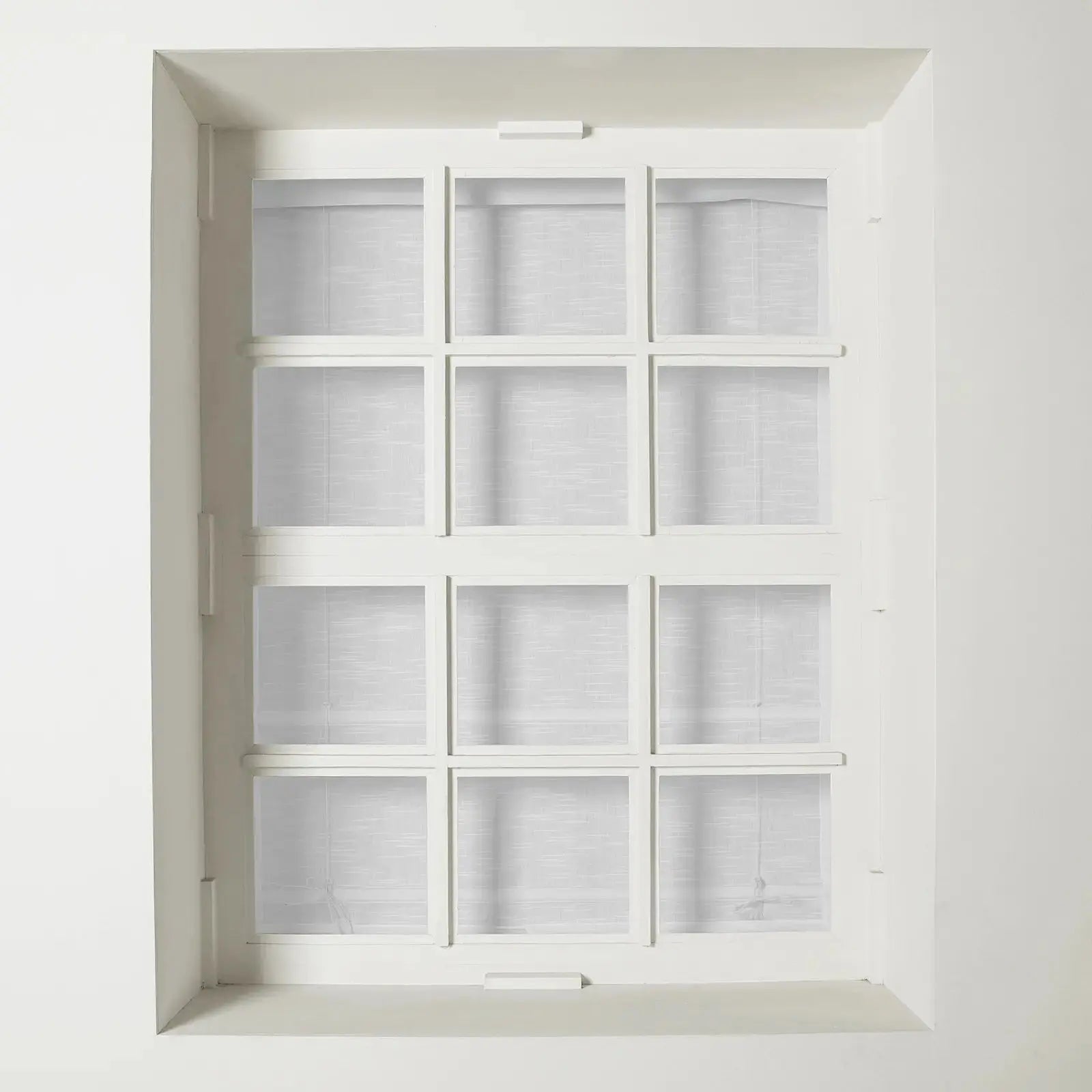 Jawara Cordless Roman Shades with Wooden Headrail - Blackout Window Coverings for Living Room, Bedroom & Home Office
