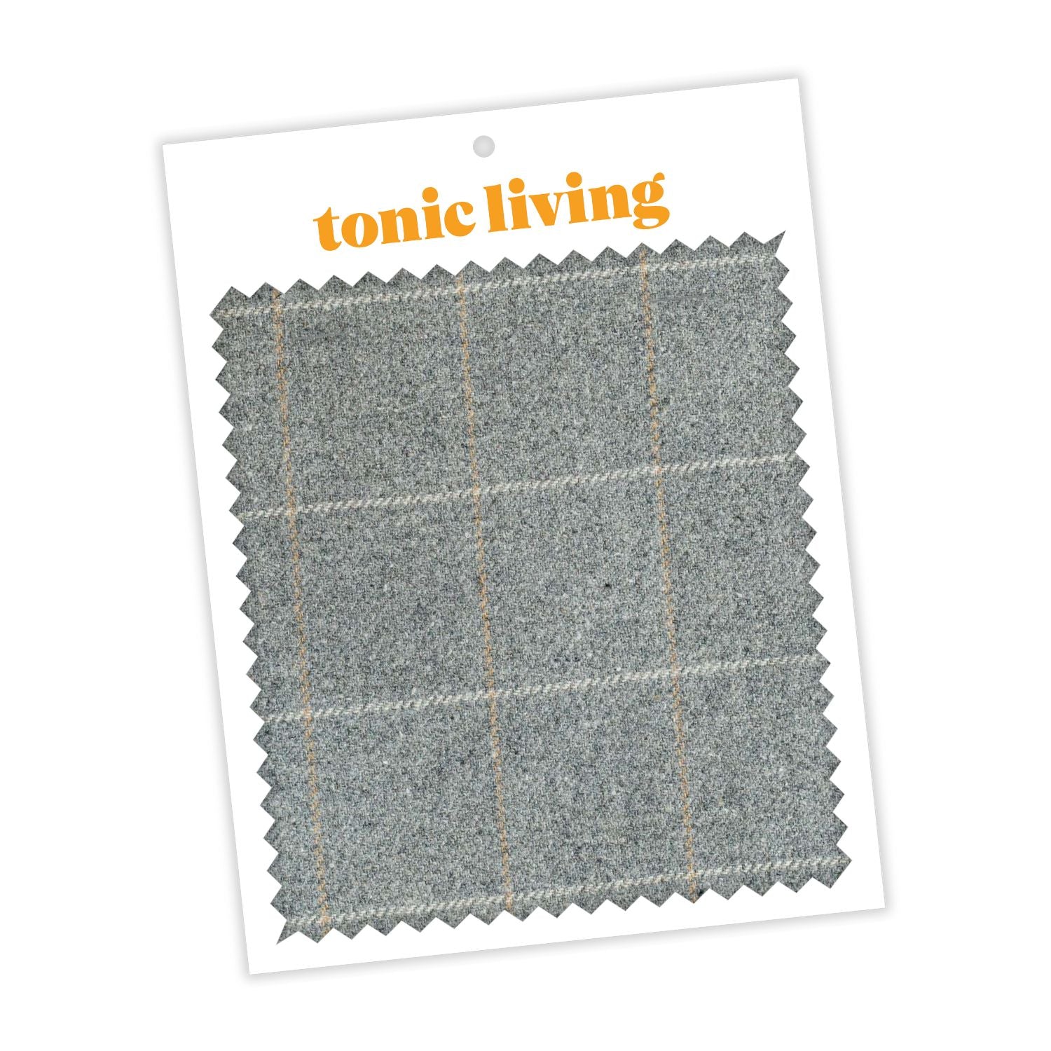 Addison Plaid Flagstone Fabric Swatch - Premium Home Decor & Upholstery Material for Curtains, Pillows, and DIY Projects