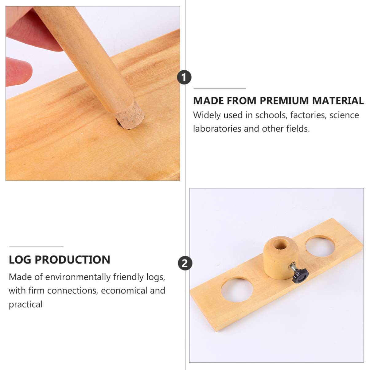 Portable Wooden Laboratory Funnel Stand - Dual Hole Chemistry Funnel Holder for Lab & Home Use | Perfect for Science Experiments, DIY Projects & Organized Storage