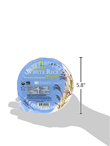 Organic White Rice Bowl by Minsley - Microwaveable 7.4oz (12 Pack) - Perfect for Meal Prep, Office Lunches & Quick Healthy Meals