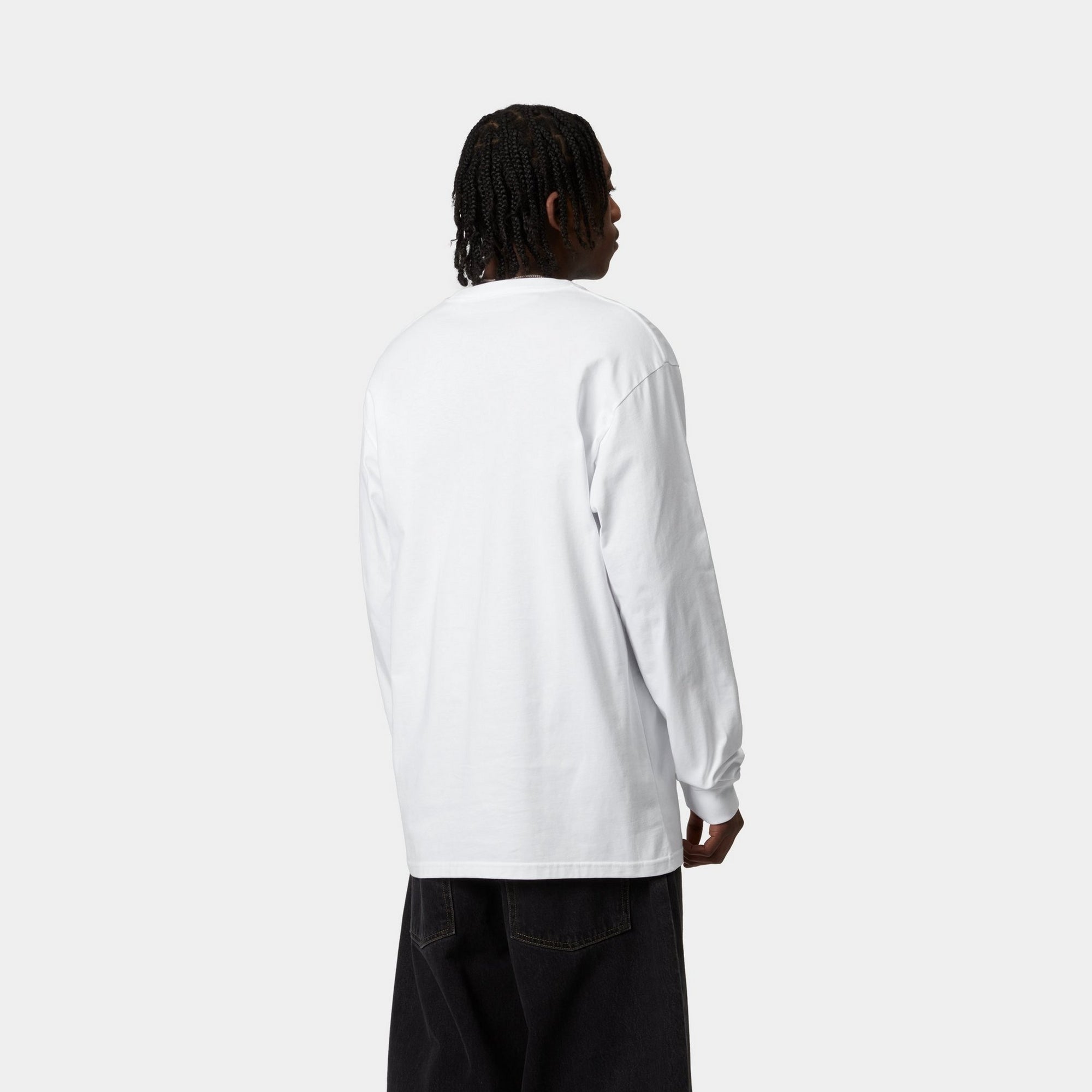 Chase Long Sleeve T-Shirt for Men & Women | Soft Cotton Crewneck Shirt in White | Perfect for Casual Wear, Layering & Everyday Outfits