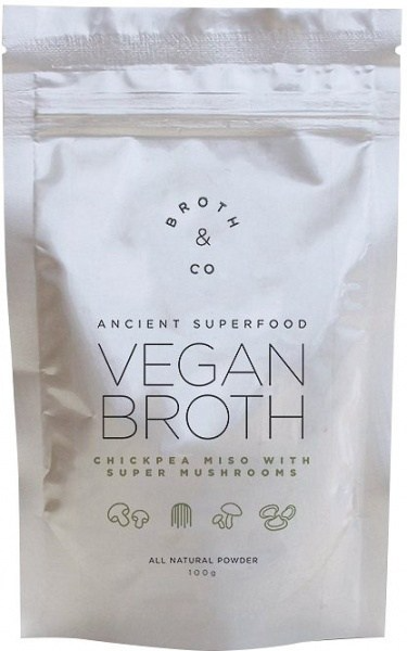 Organic Vegan Mushroom Powder by Broth & Co. - Gluten-Free, Nutrient-Rich Superfood for Soups, Smoothies & Plant-Based Cooking