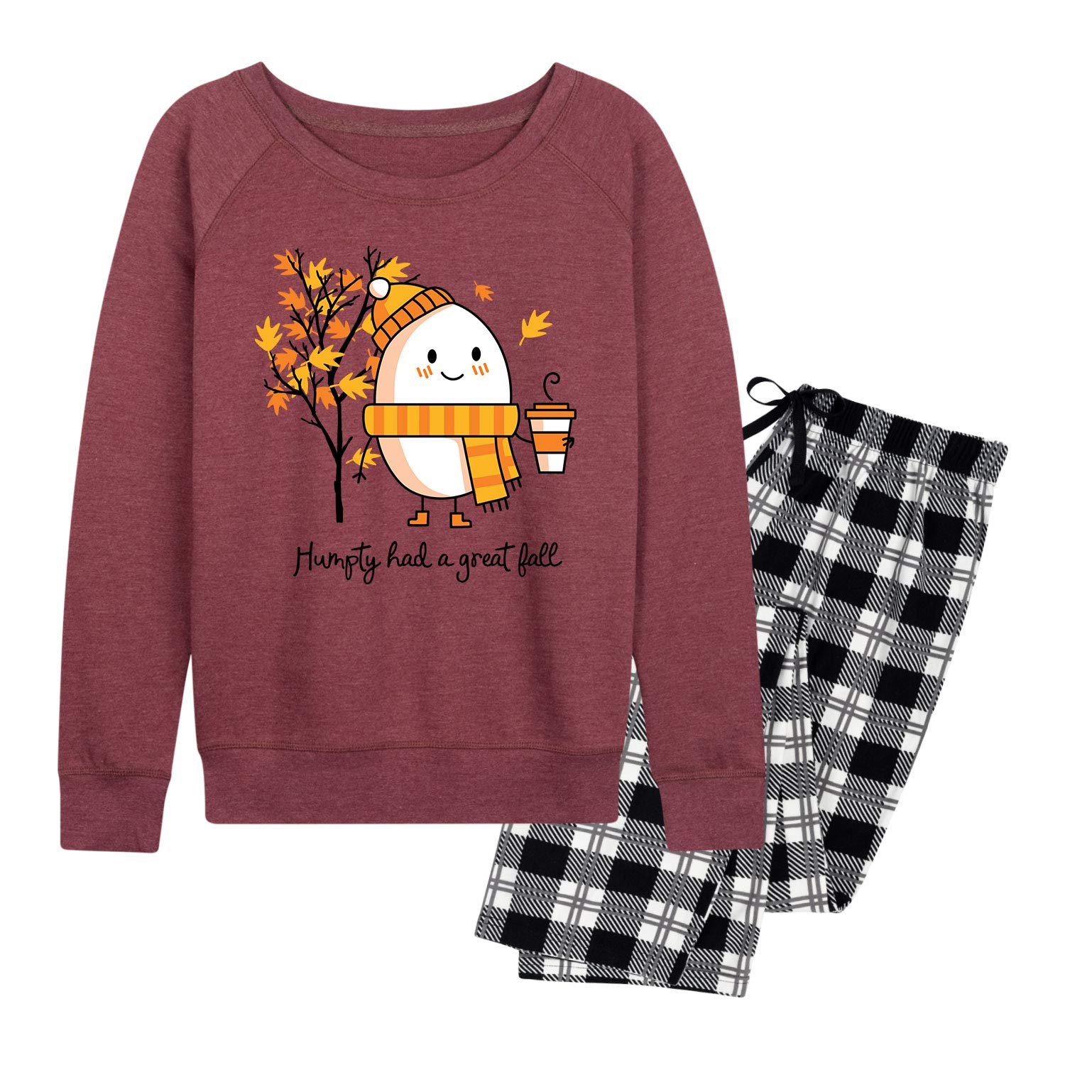 Humpty Had a Great Fall - Women's & Plus Size Pajama Set | Cozy Sleepwear for Relaxing at Home & Lounging