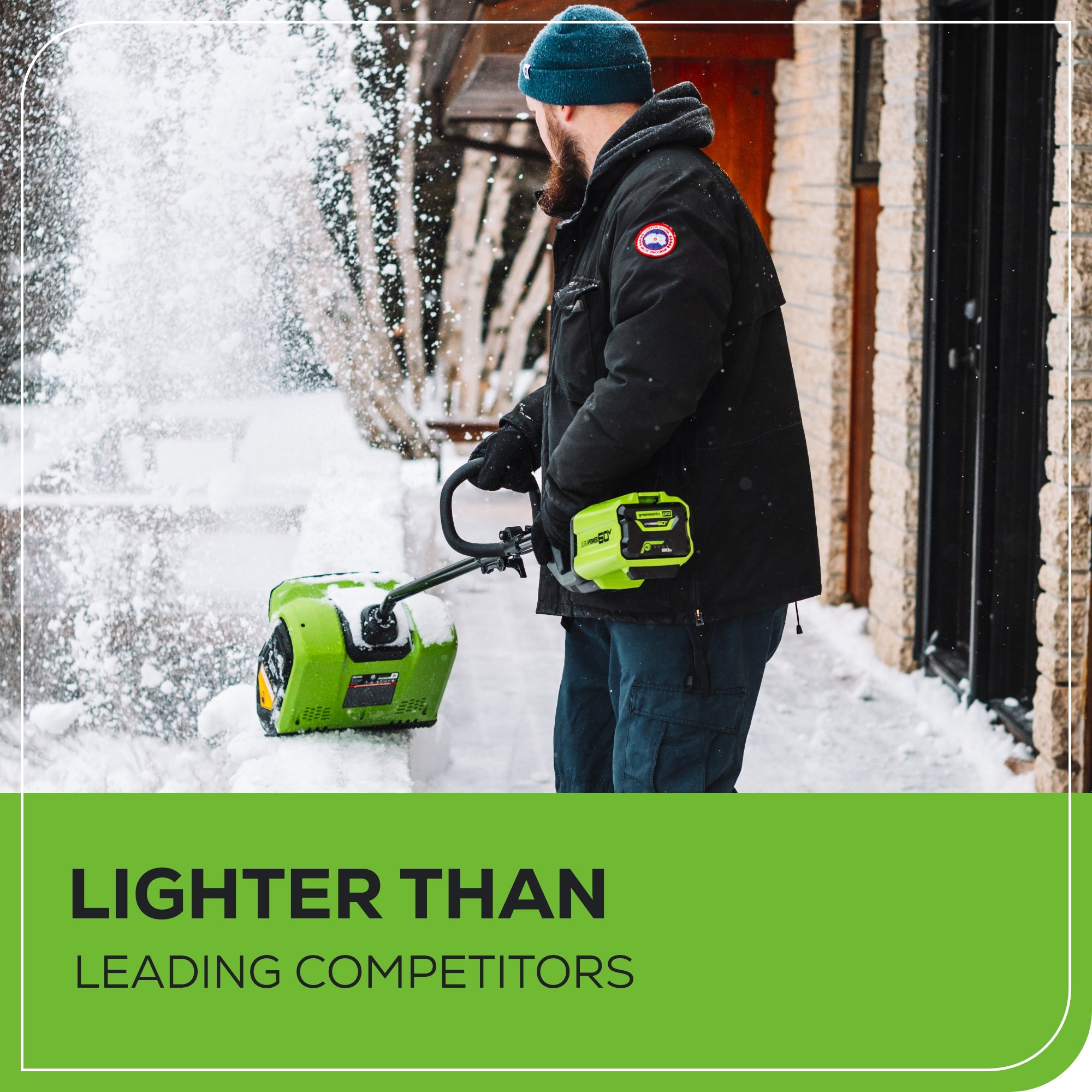 60V 12-Inch Cordless Battery Snow Shovel with 4.0Ah Lithium-Ion Battery & Fast Charger - Lightweight Electric Snow Removal for Driveways, Walkways & Patios