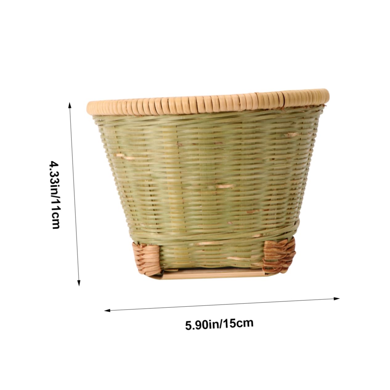 PRETYZOOM 3-Piece Woven Storage Baskets Set - Large Toy Organizer, Desk Stationery Holder & Tabletop Sundries Basket - Mini Woven Storage Box for Home, Office, Nursery Organization (Green)