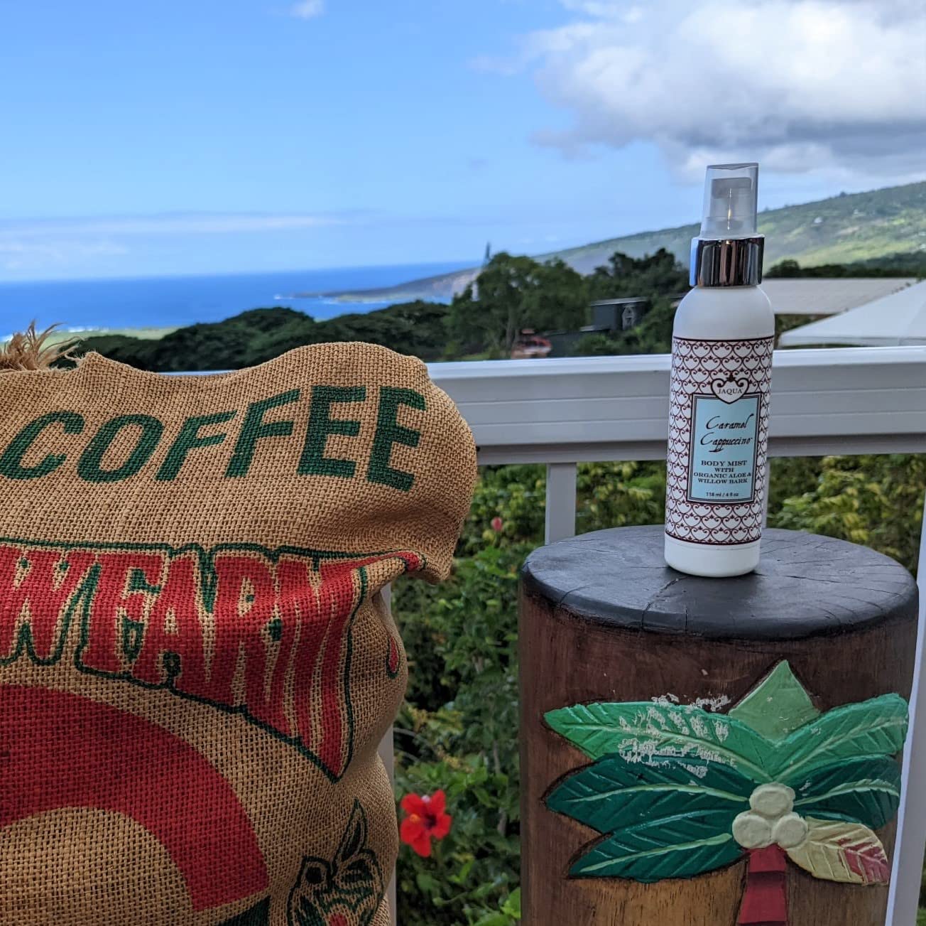 Organic Aloe Caramel Cappuccino Hydrating Body Mist - Moisturizing Spray for Dry Skin, Perfect for Daily Use & Post-Shower Hydration