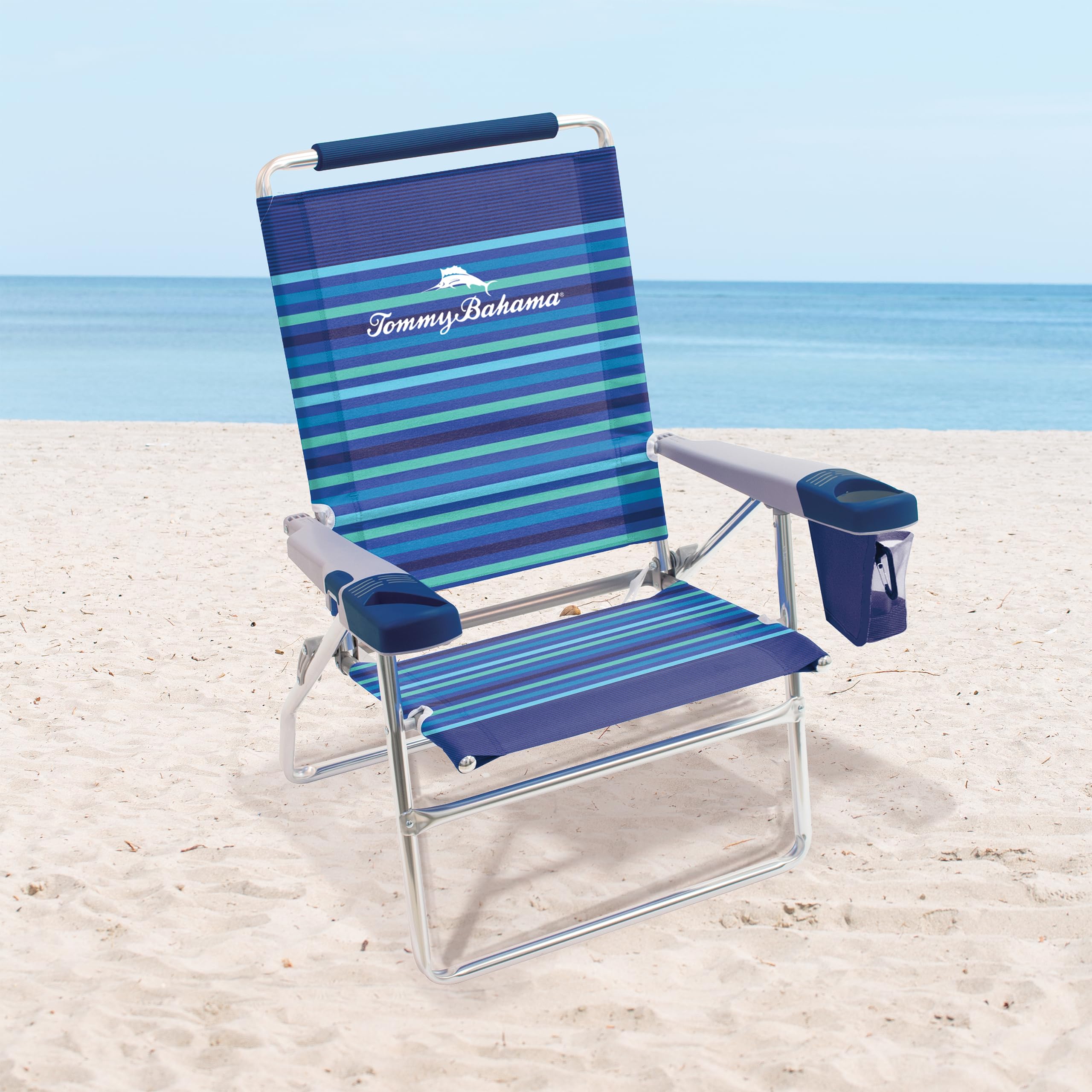 Tommy Bahama 2-Pack Highboy 4-Position Adjustable Beach Chairs with 15