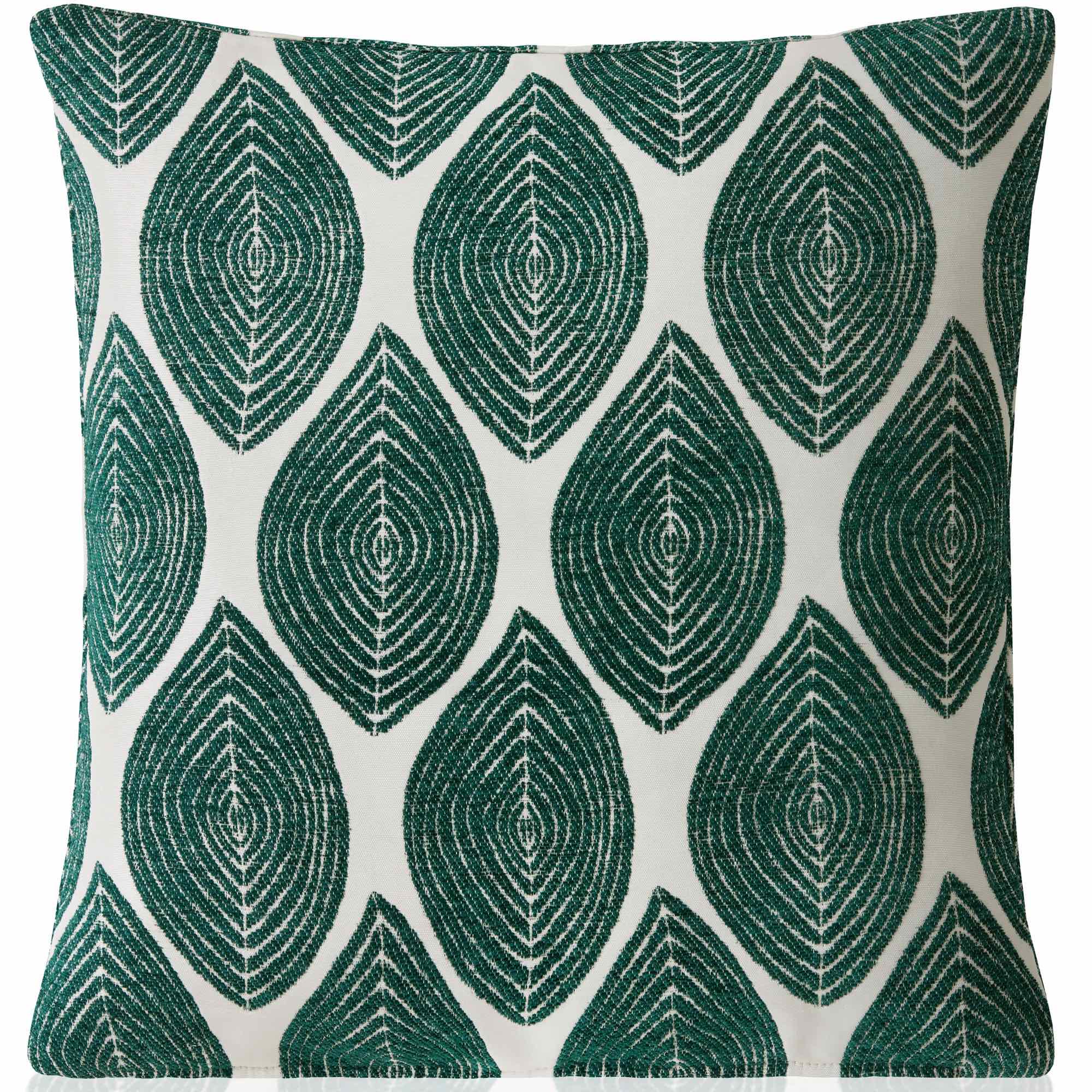 Bliss Retro Leaf Cushion Cover - Jungle Green Bohemian Pillow Case for Sofa, Bed & Home Decor | Watercolor Tropical Leaf Design | Perfect for Living Room, Bedroom & Outdoor Furniture