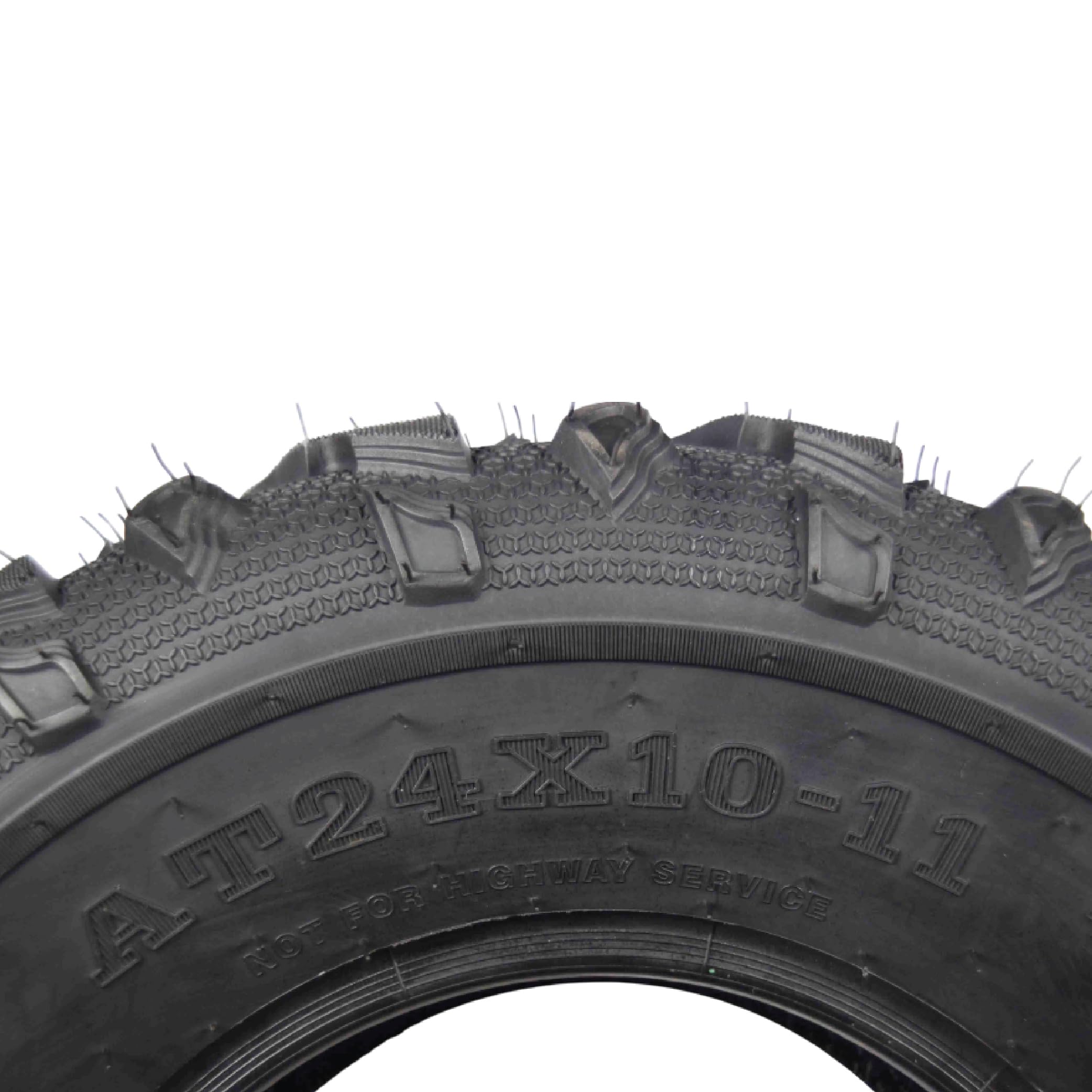 MASSFX Grinder 24x10-11 Rear ATV Tire - 6-Ply Durable Off-Road Tires with Chip & Tear Resistance | Micro Tread Technology for Soft & Hard Terrain | 2-Pack Set for Trail Riding & Mud Adventures