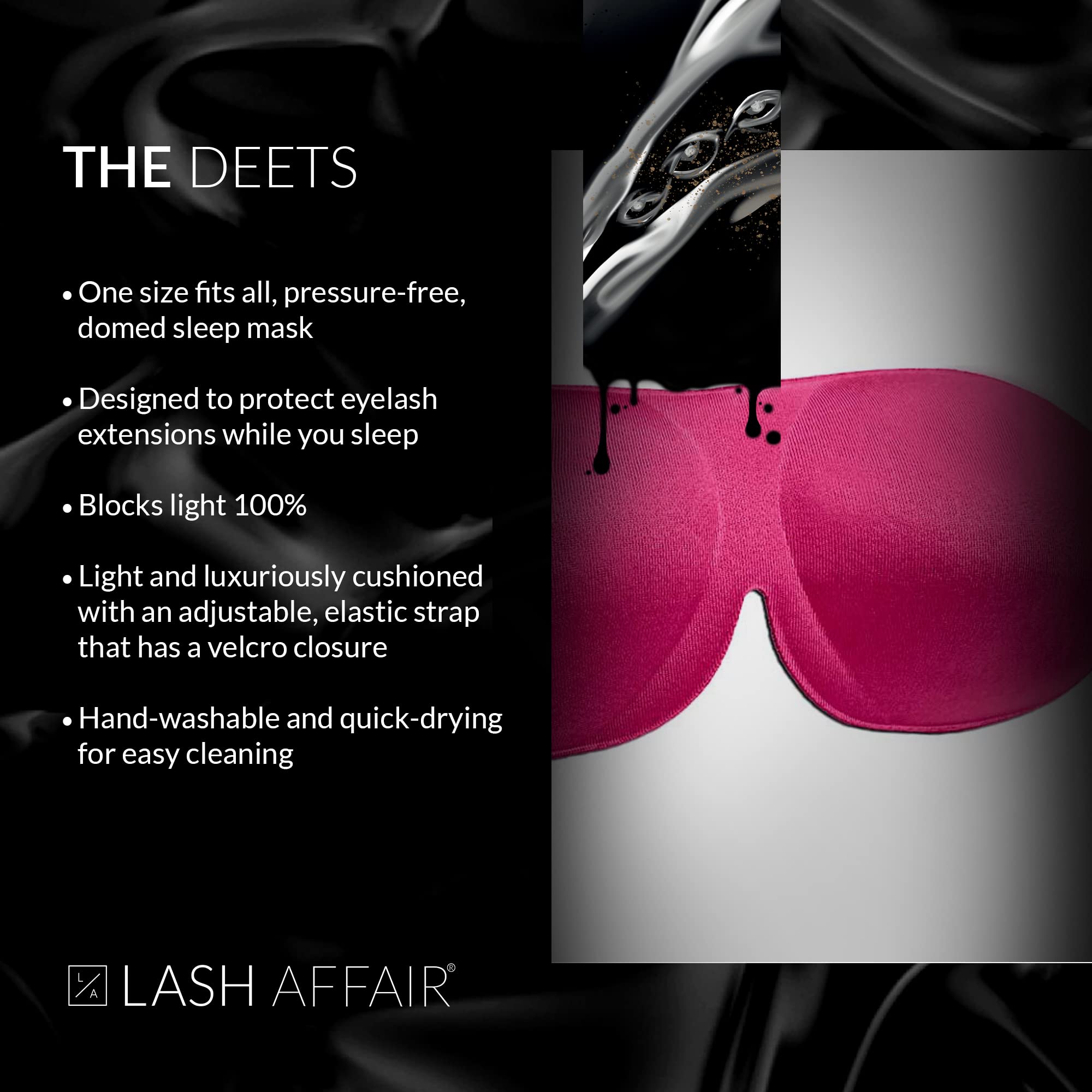 3D Eye Mask for Sleeping with Eyelash Extensions - Lash Protector Night Sleep Mask, Contoured & Lightweight Eye Cover for Comfort - Pink | Perfect for Travel, Spa & Beauty Sleep