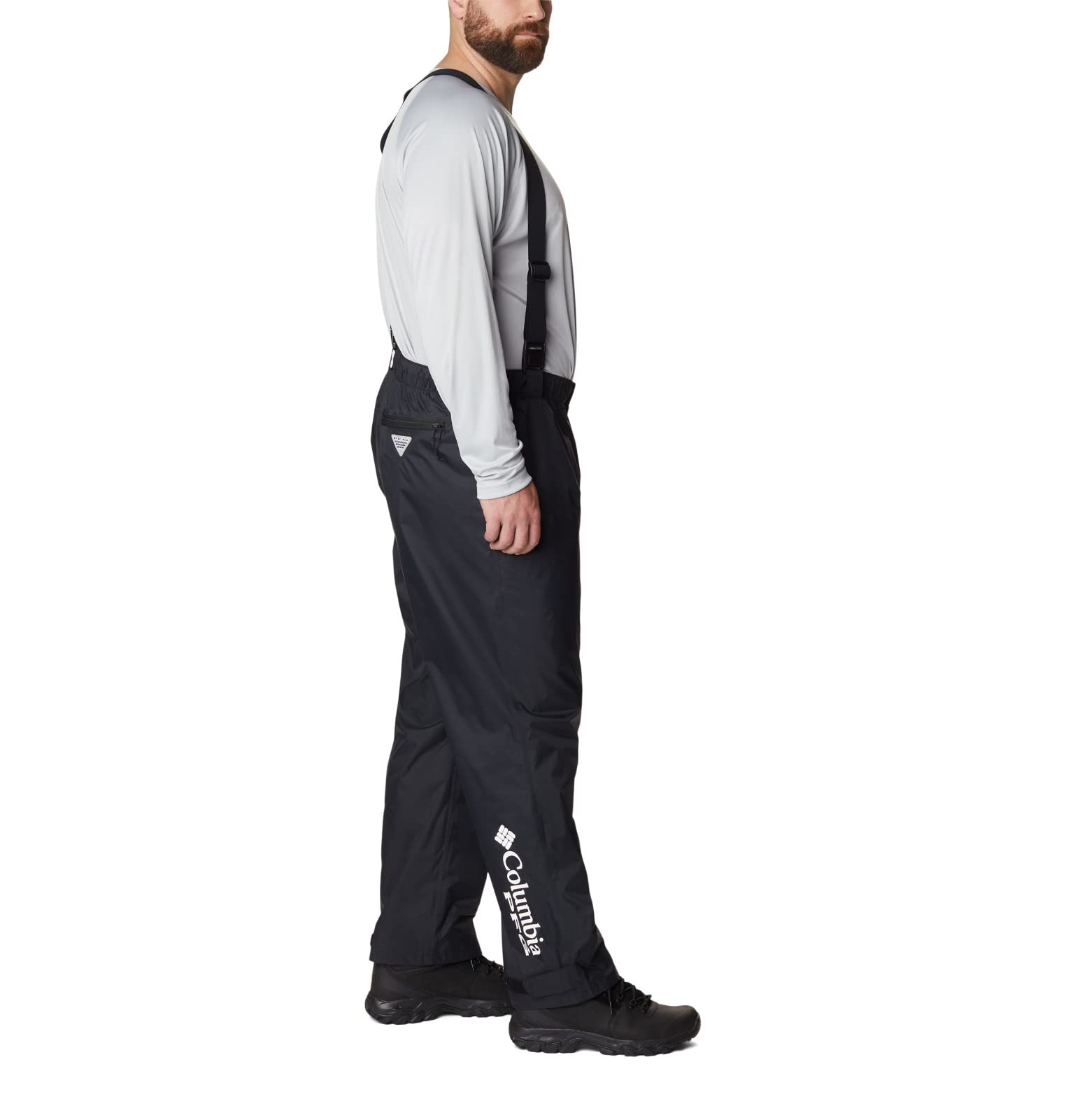 Columbia Men's PFG Storm™ Bib Pant - Waterproof Fishing Overalls for Outdoor & Work - Perfect for Fishing, Hunting, and Harsh Weather Conditions
