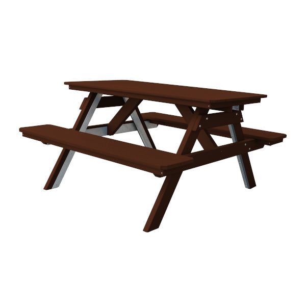 Eco-Friendly Recycled Plastic Picnic Table with Attached Benches – Perfect for Outdoor Dining, Camping, and Backyard Gatherings