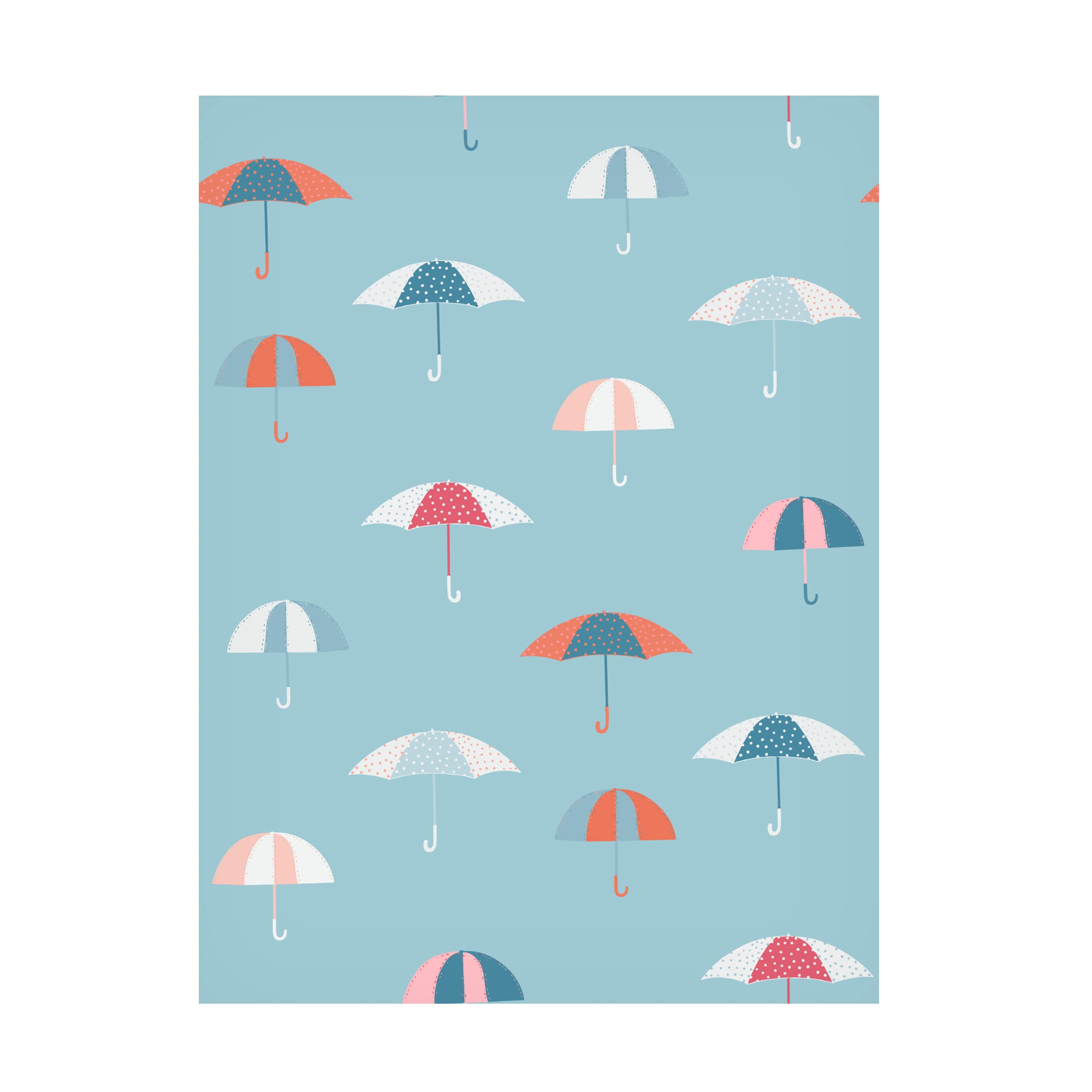 Trademark Fine Art 'Umbrellas Scattered 12' Canvas Wall Art Print by Fiorella Surface Design - Colorful Home Decor for Living Room, Bedroom & Office