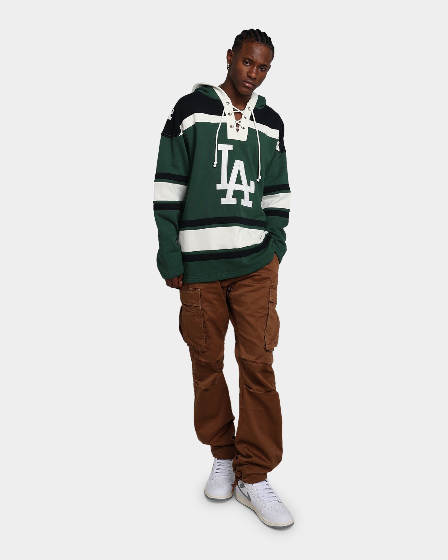 47 Brand Los Angeles Dodgers Superior Lacer Hoodie - Dark Green Baseball Pullover for Men & Women - Perfect for Game Day, Casual Wear & Sports Fan Gifts