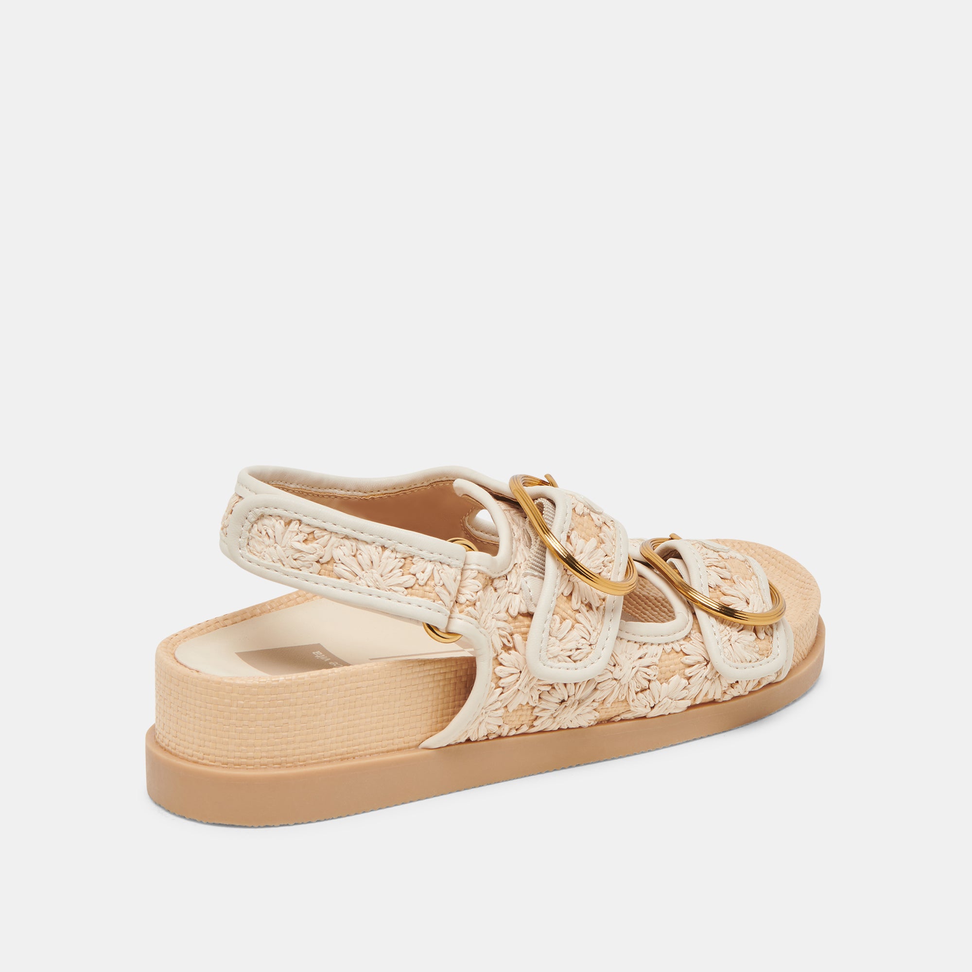 Starla Women's Floral Raffia Sandals - Comfortable Summer Beach Sandals for Walking, Vacation & Outdoor Activities